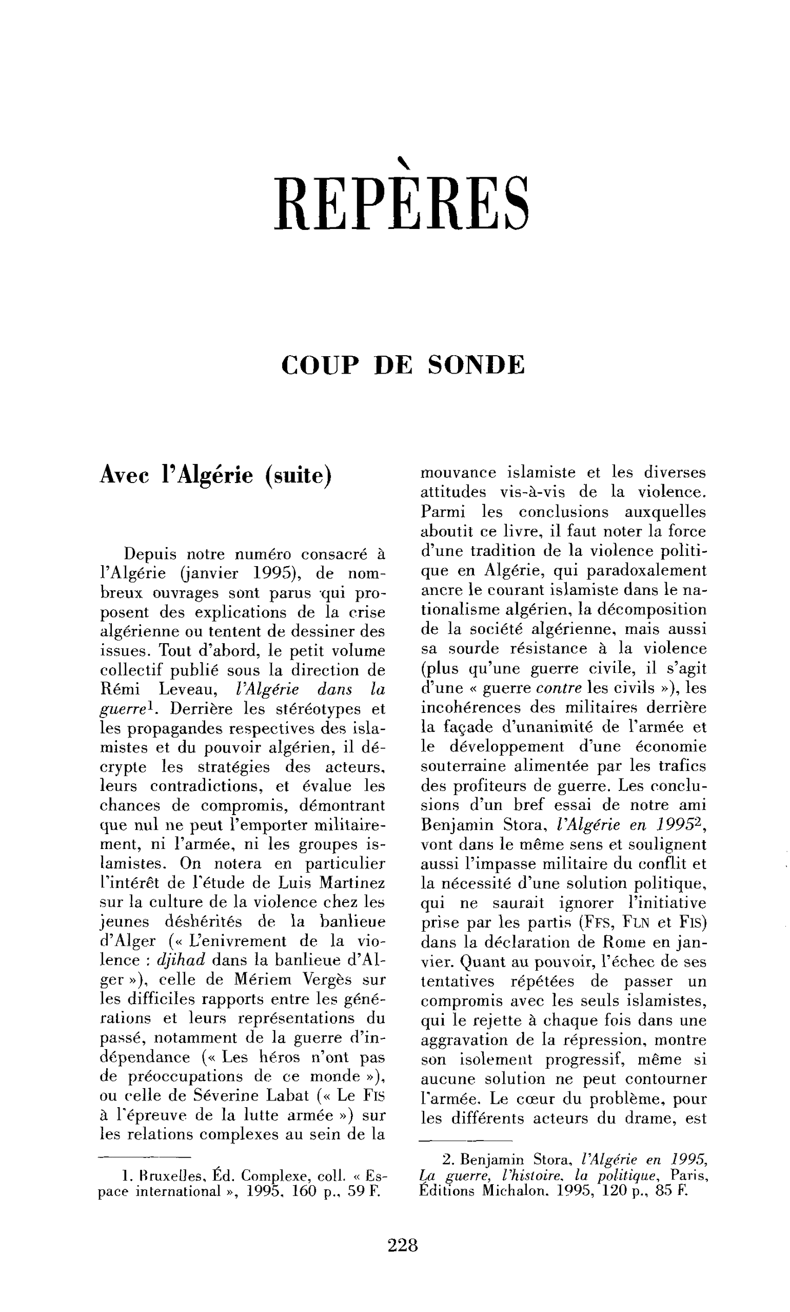 Avec l’Algérie (suite)