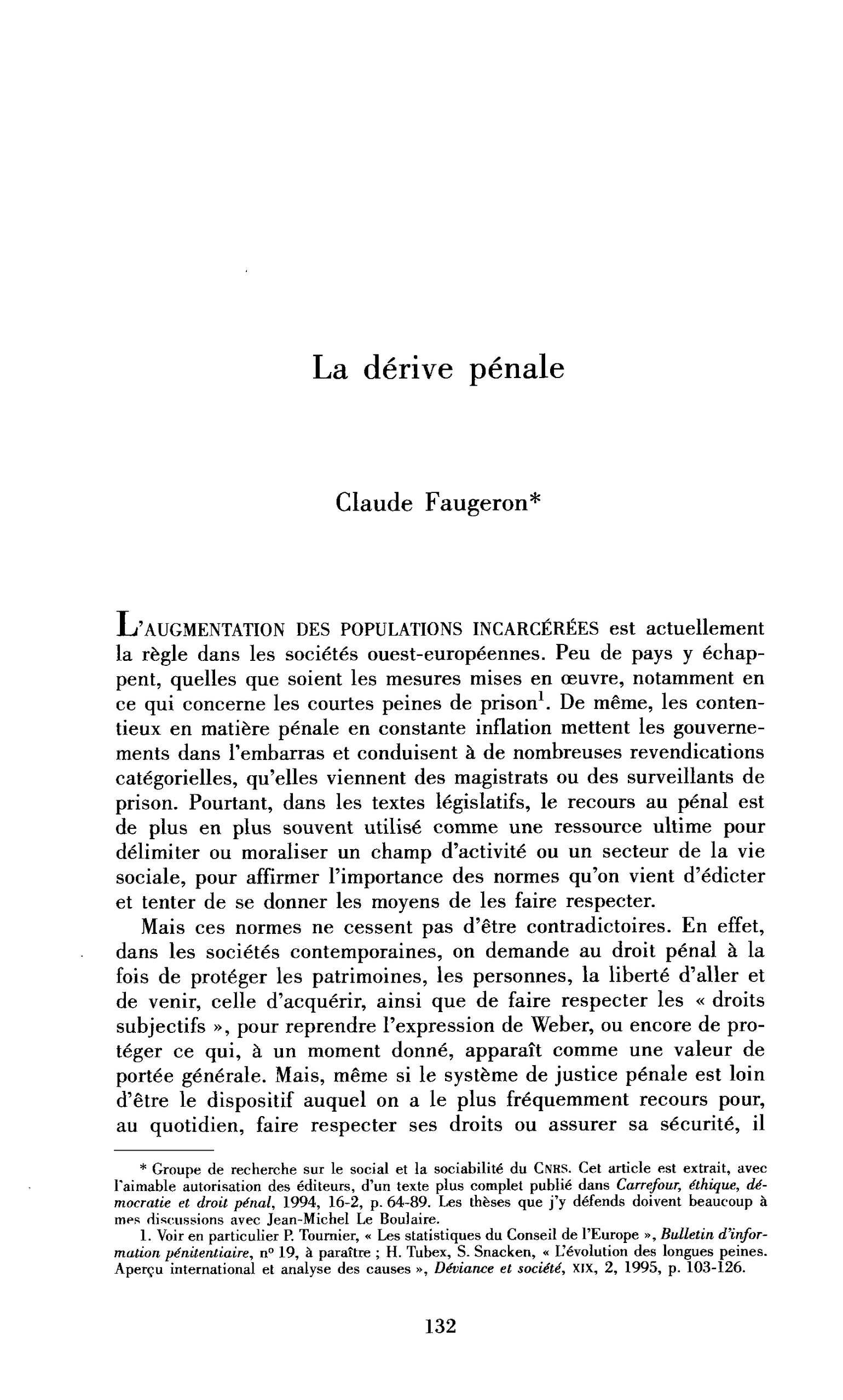 La dérive pénale