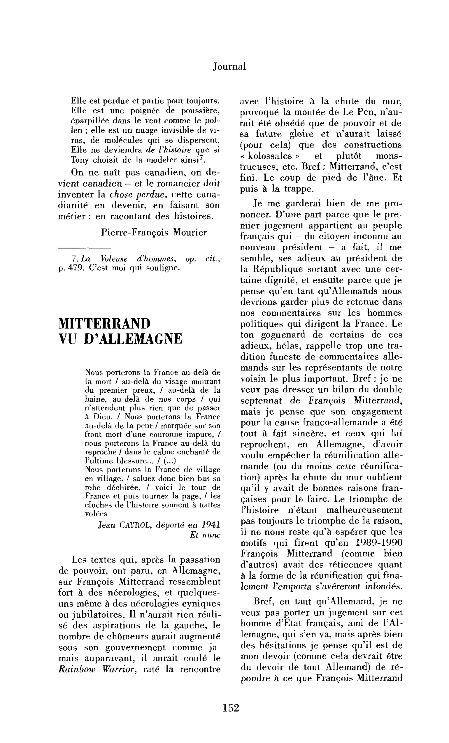 Mitterrand vu d’Allemagne