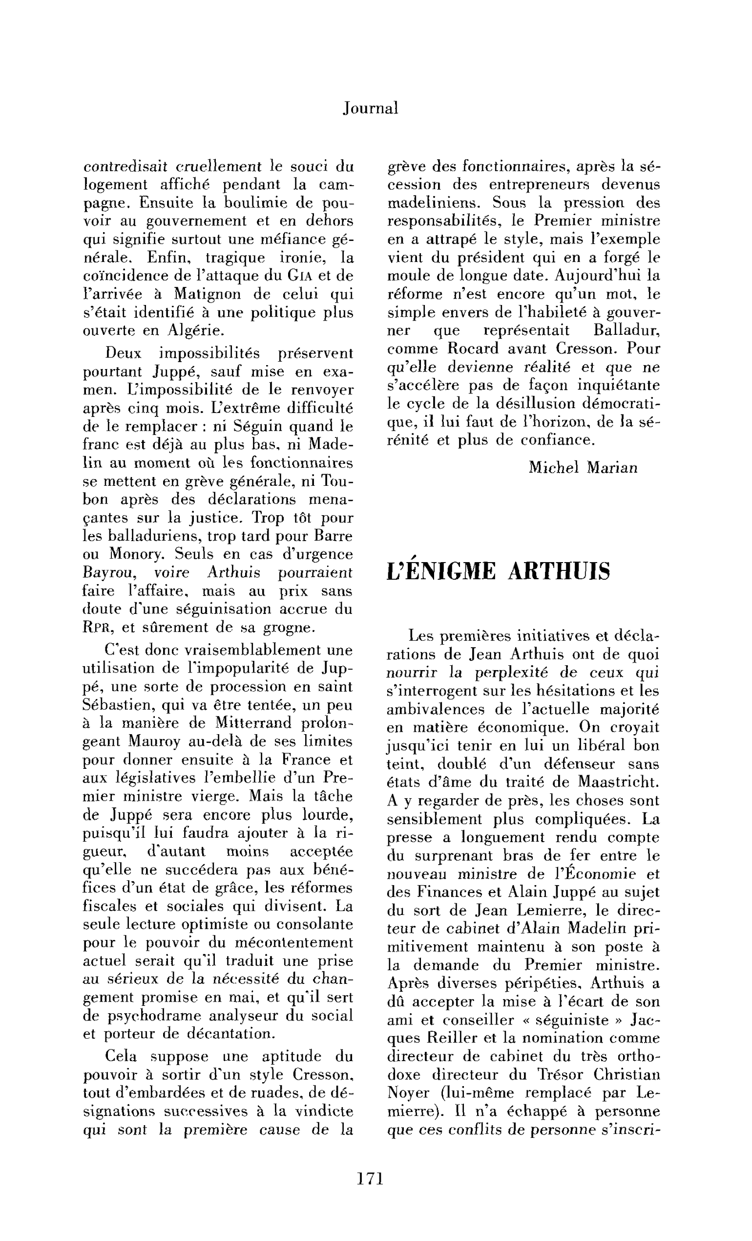 L’énigme Arthuis