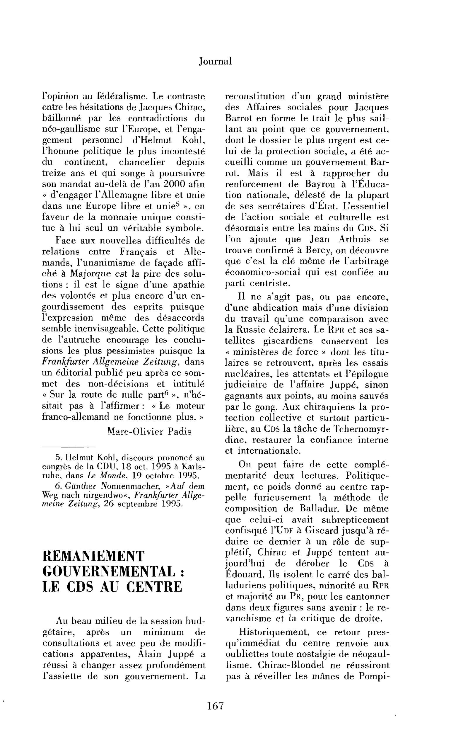 Remaniement gouvernemental