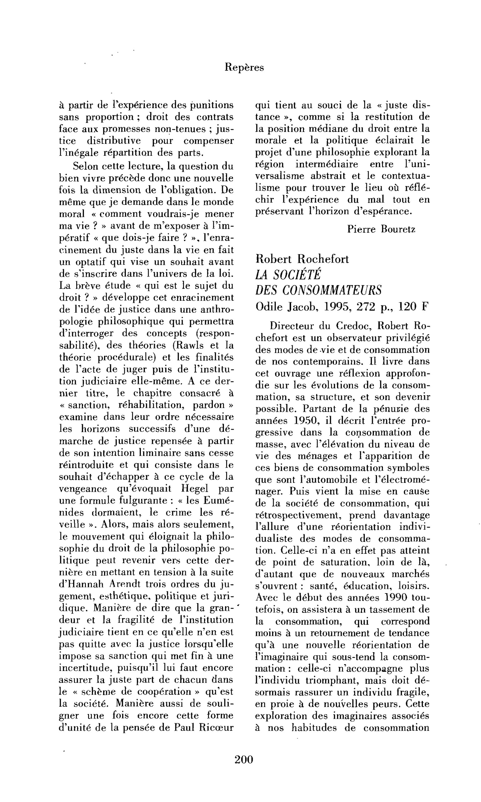 Robert Rochefort : la Société des consommateurs