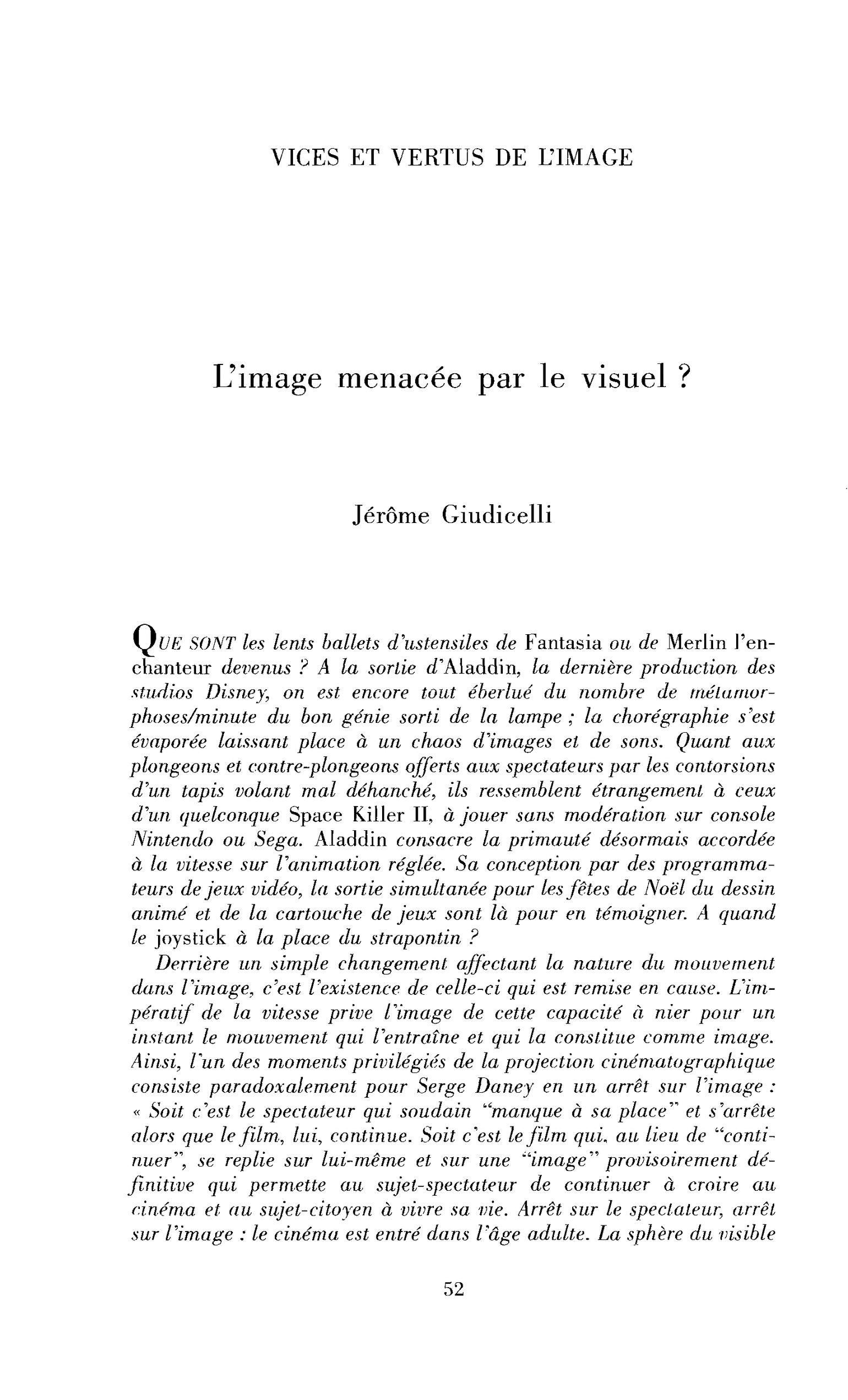 L’image menacée par le visuel ?