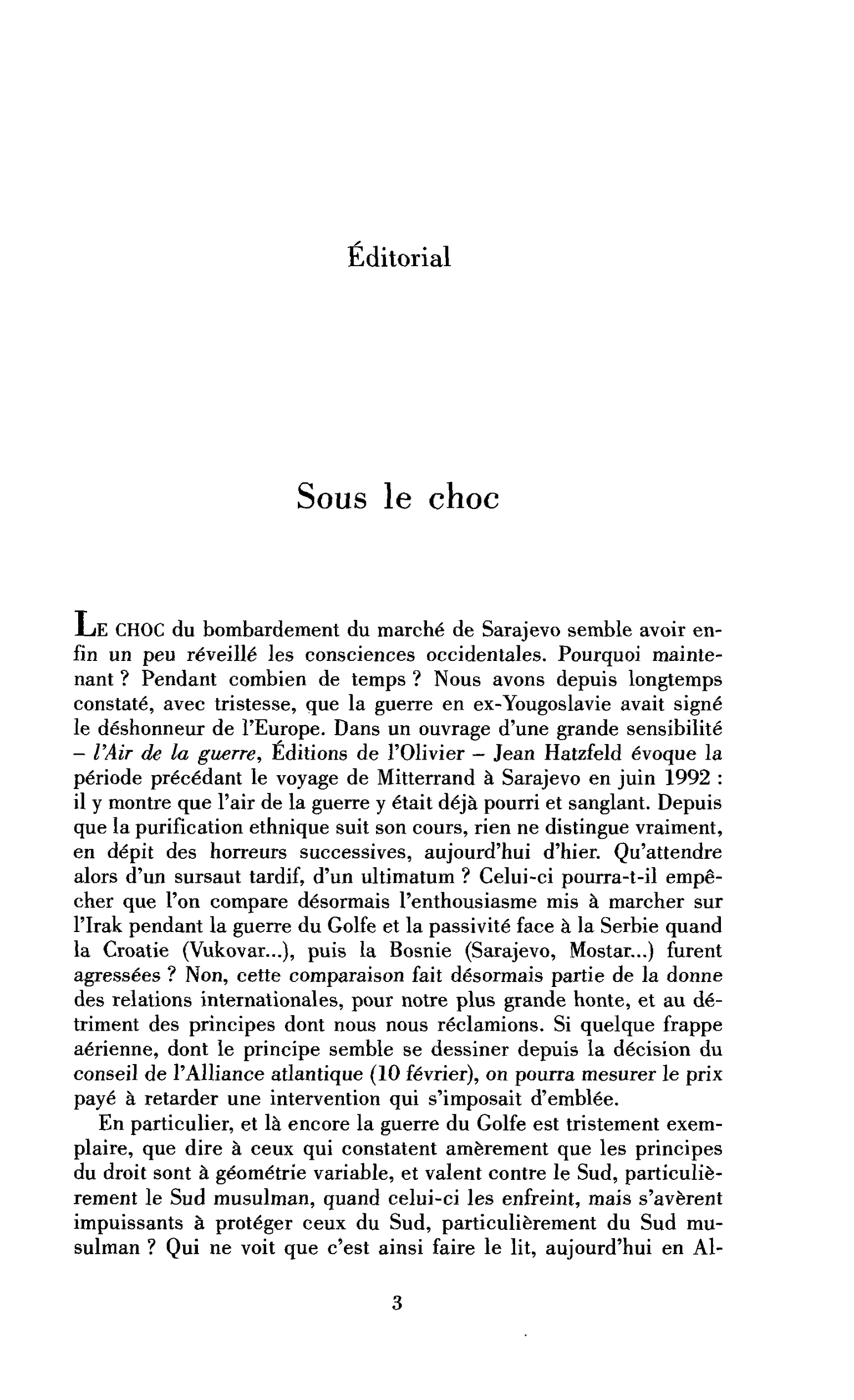 Sous le choc