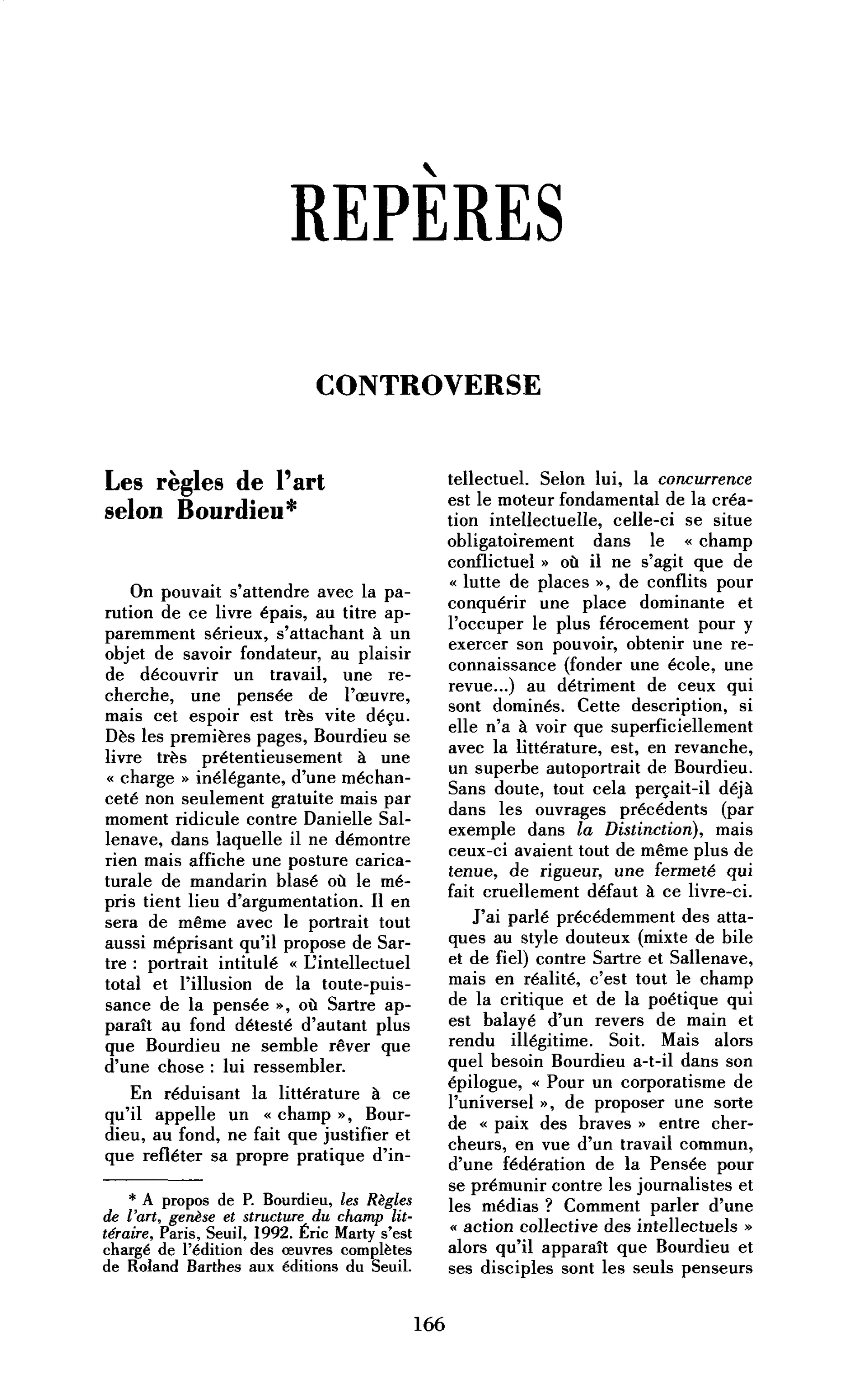 Les règles de l’art selon Bourdieu