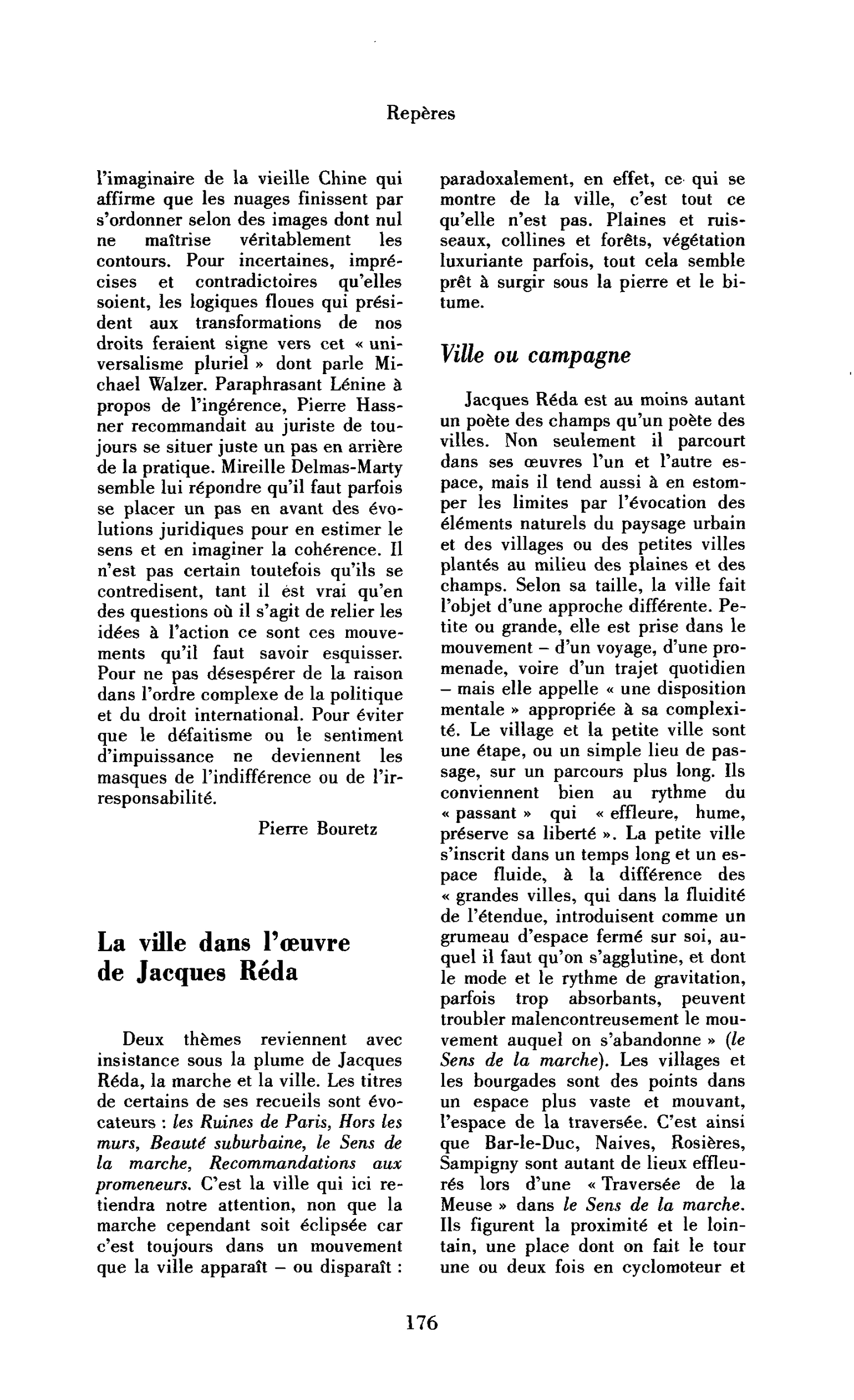 La ville dans l’œuvre de Jacques Réda