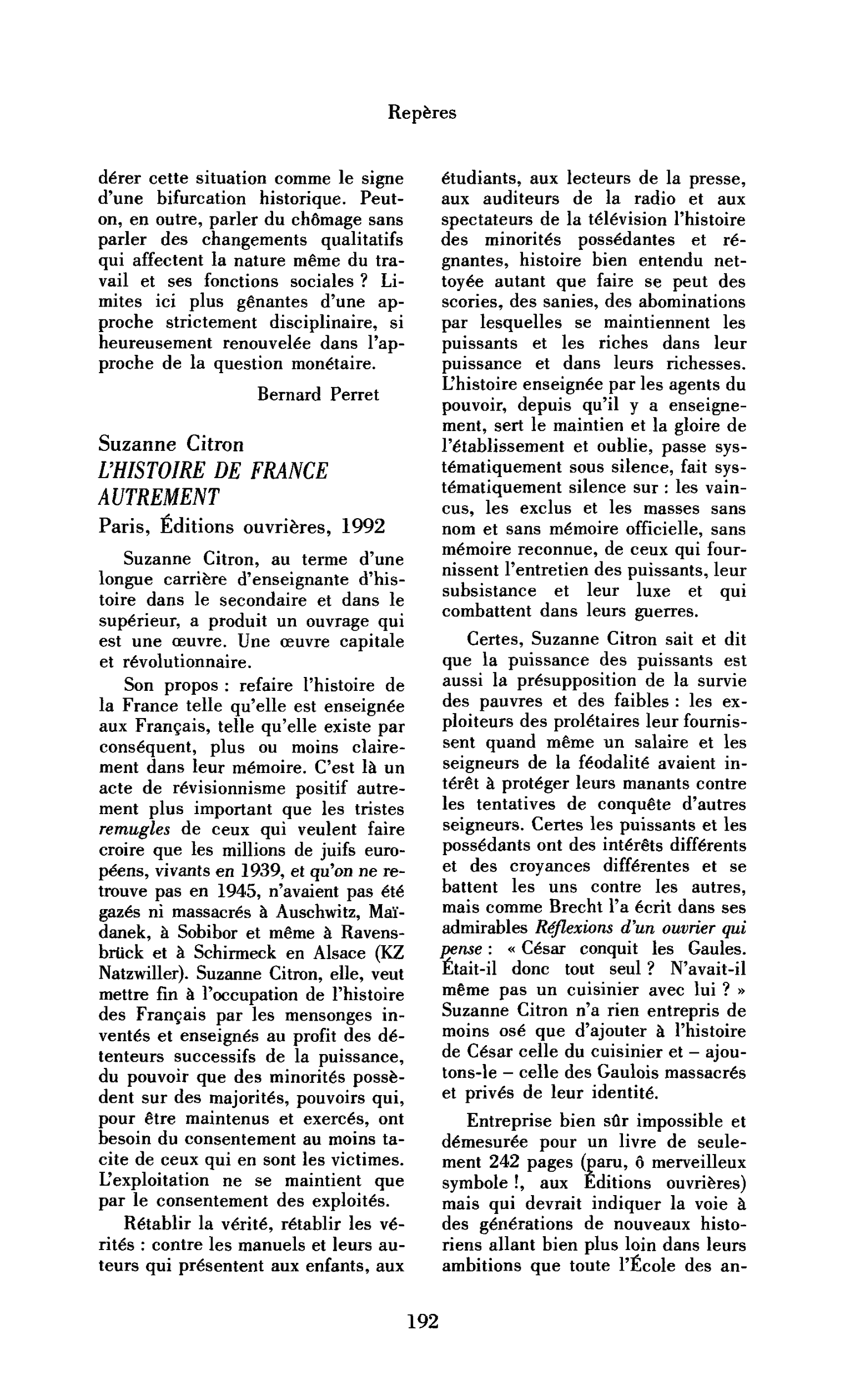 Suzanne Citron : l’Histoire de France autrement