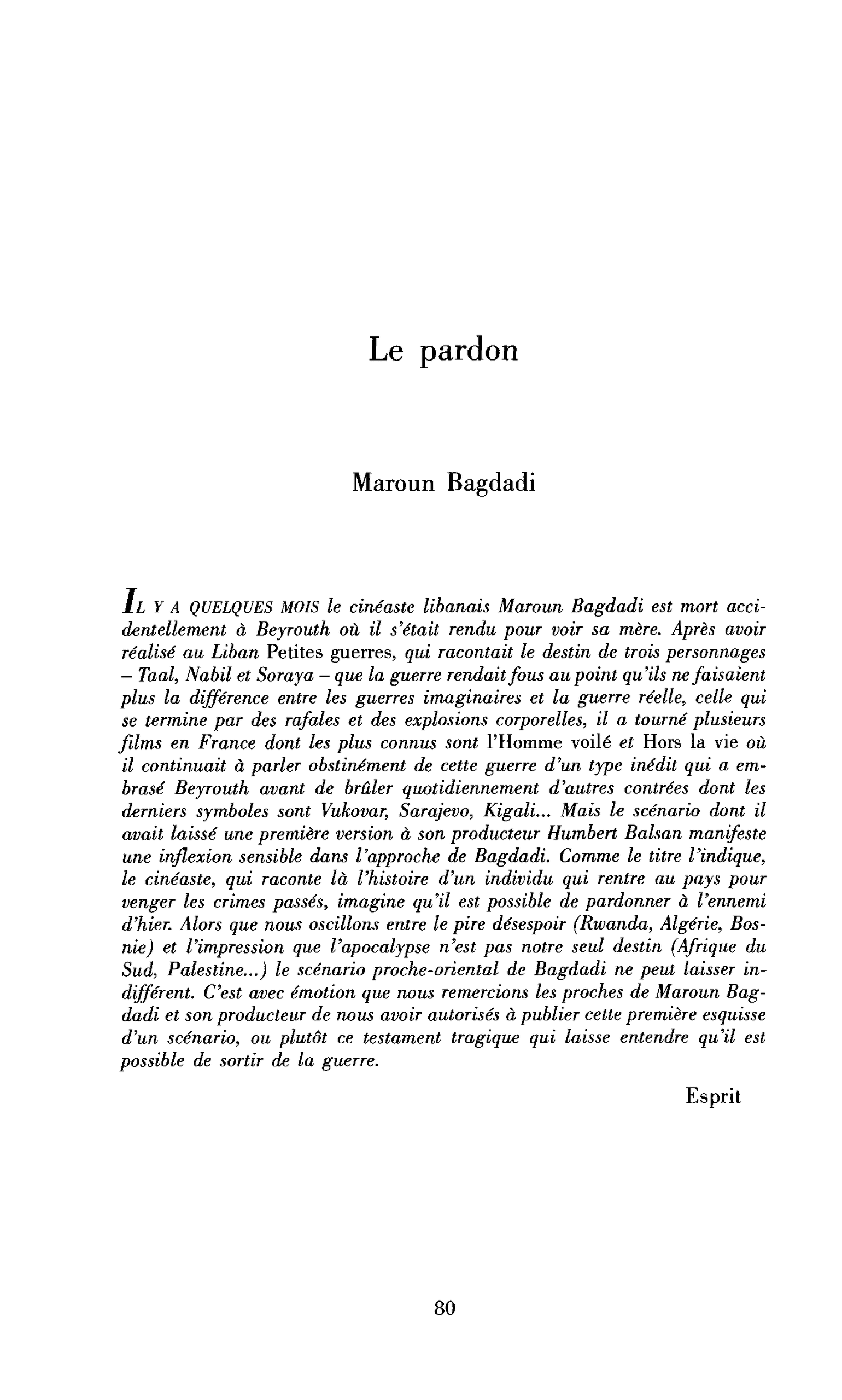 Le pardon