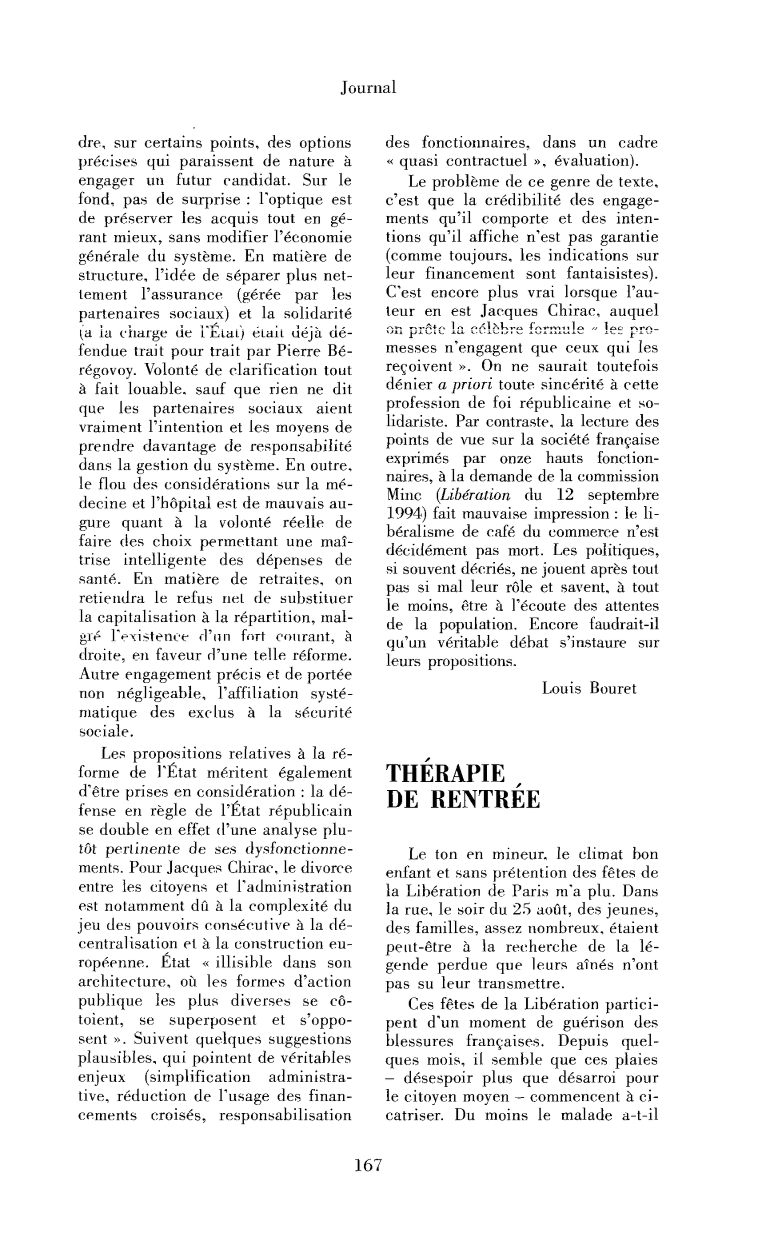 Thérapie de rentrée