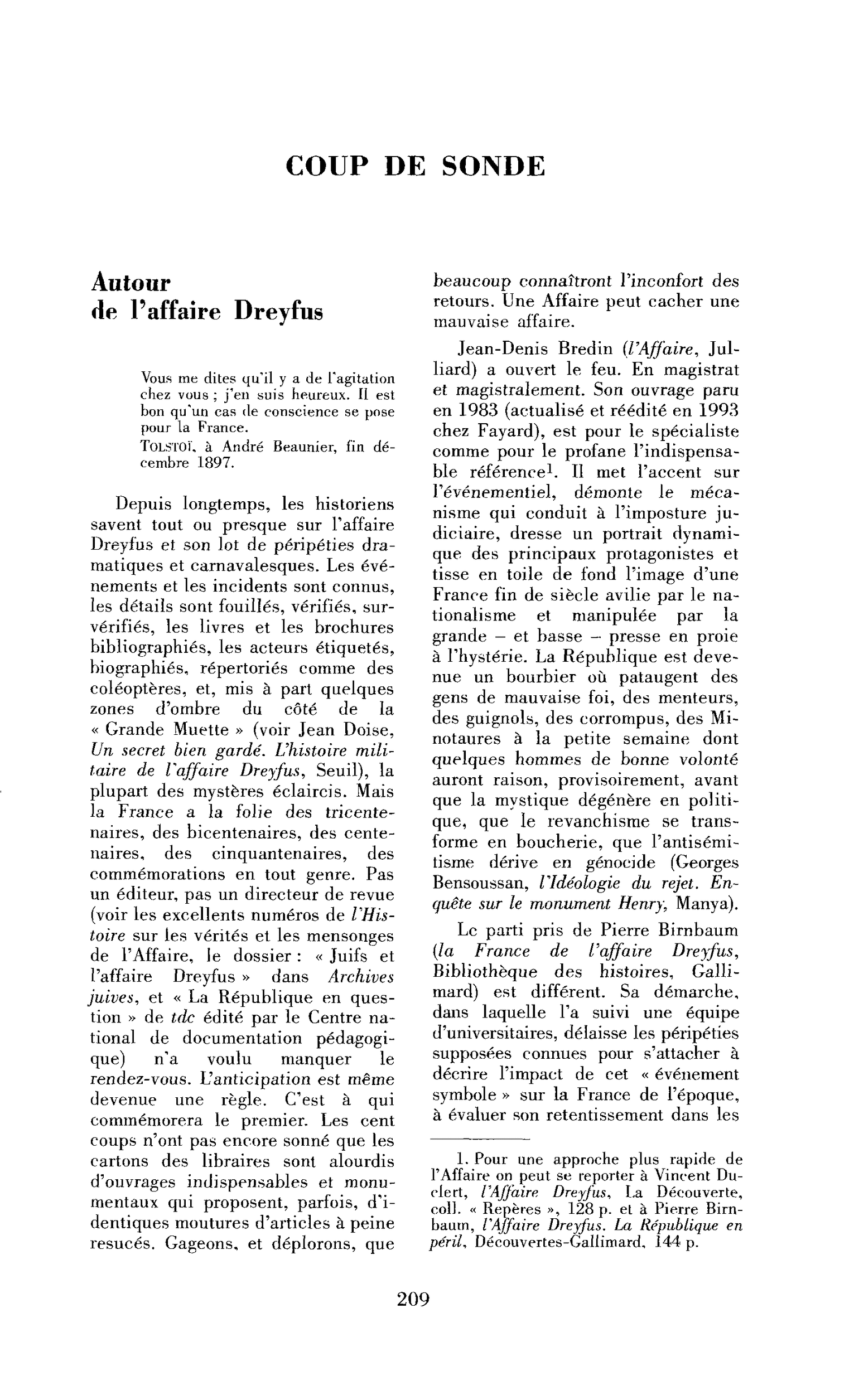 Autour de l’Affaire Dreyfus