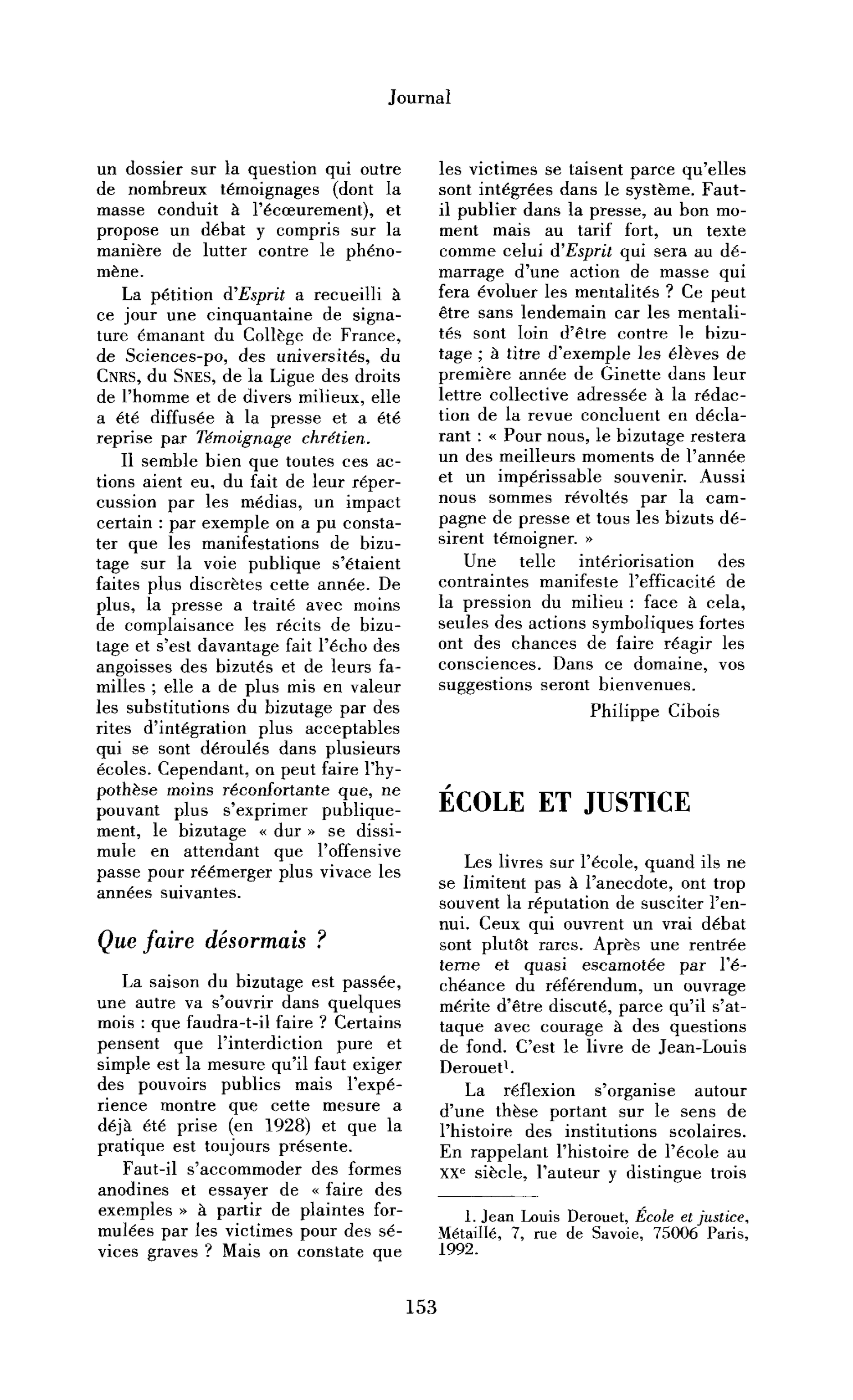 École et justice