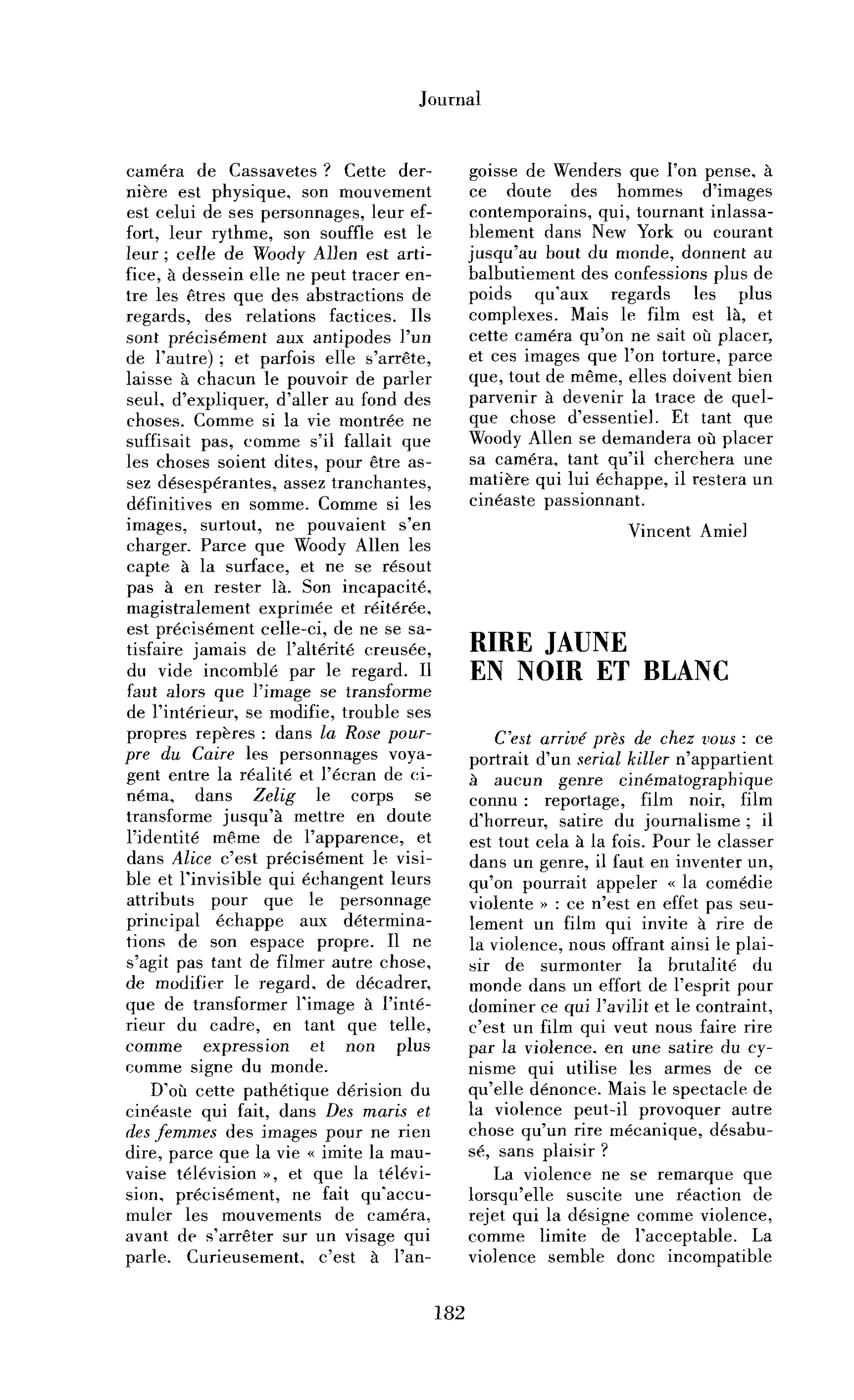 Rire jaune en noir et blanc