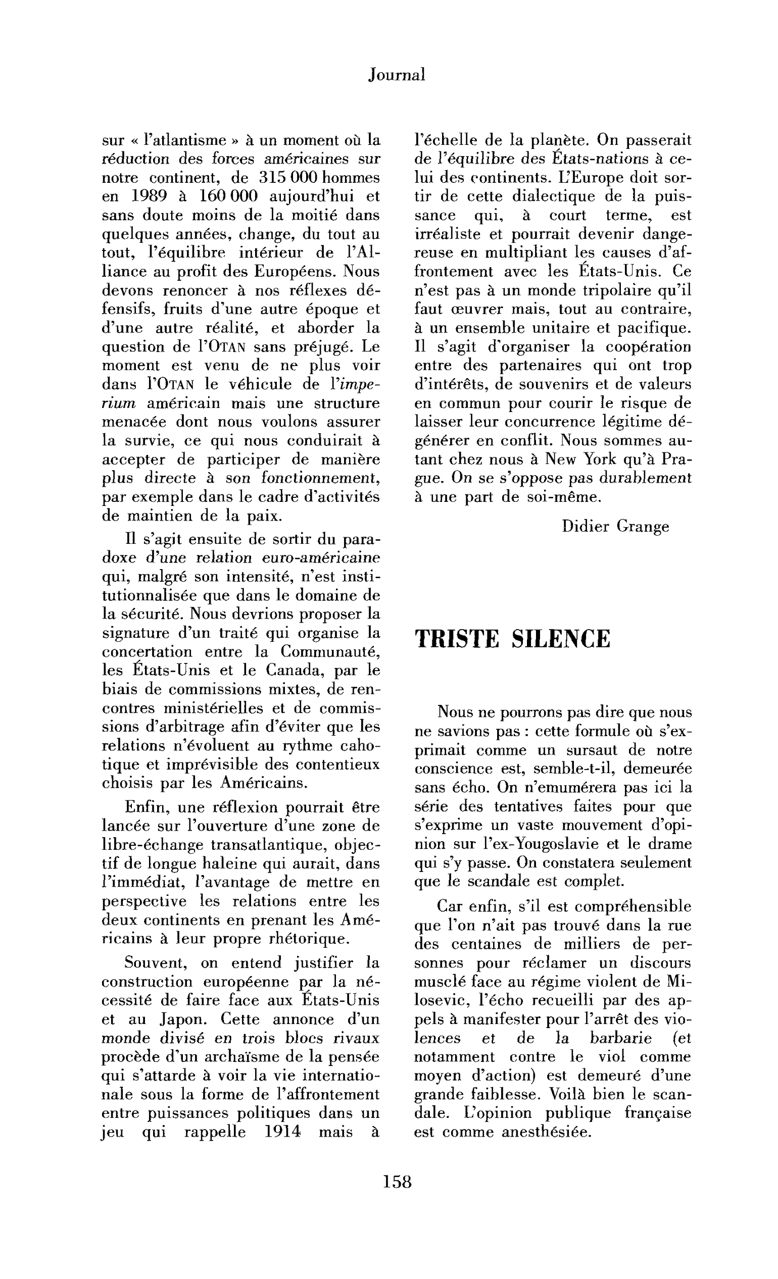 Triste silence