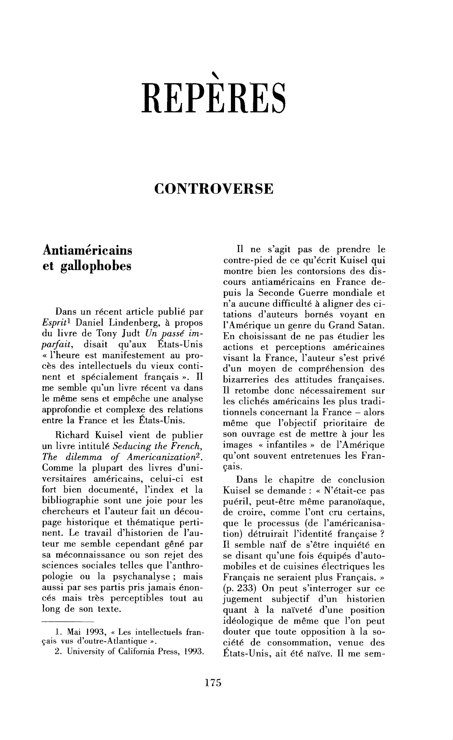 Antiaméricains et gallophobes