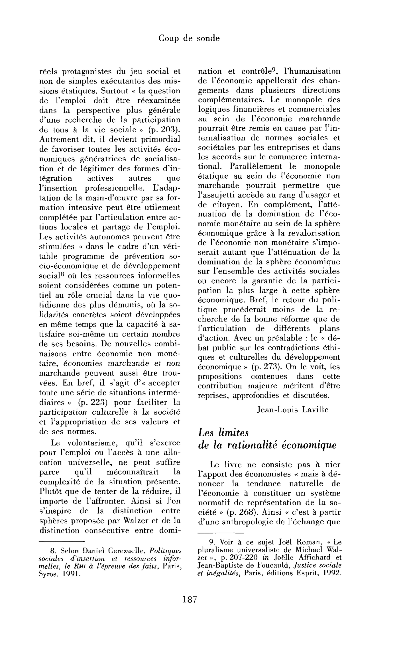 L’Économie contre la société. Les limites de la rationalité économique