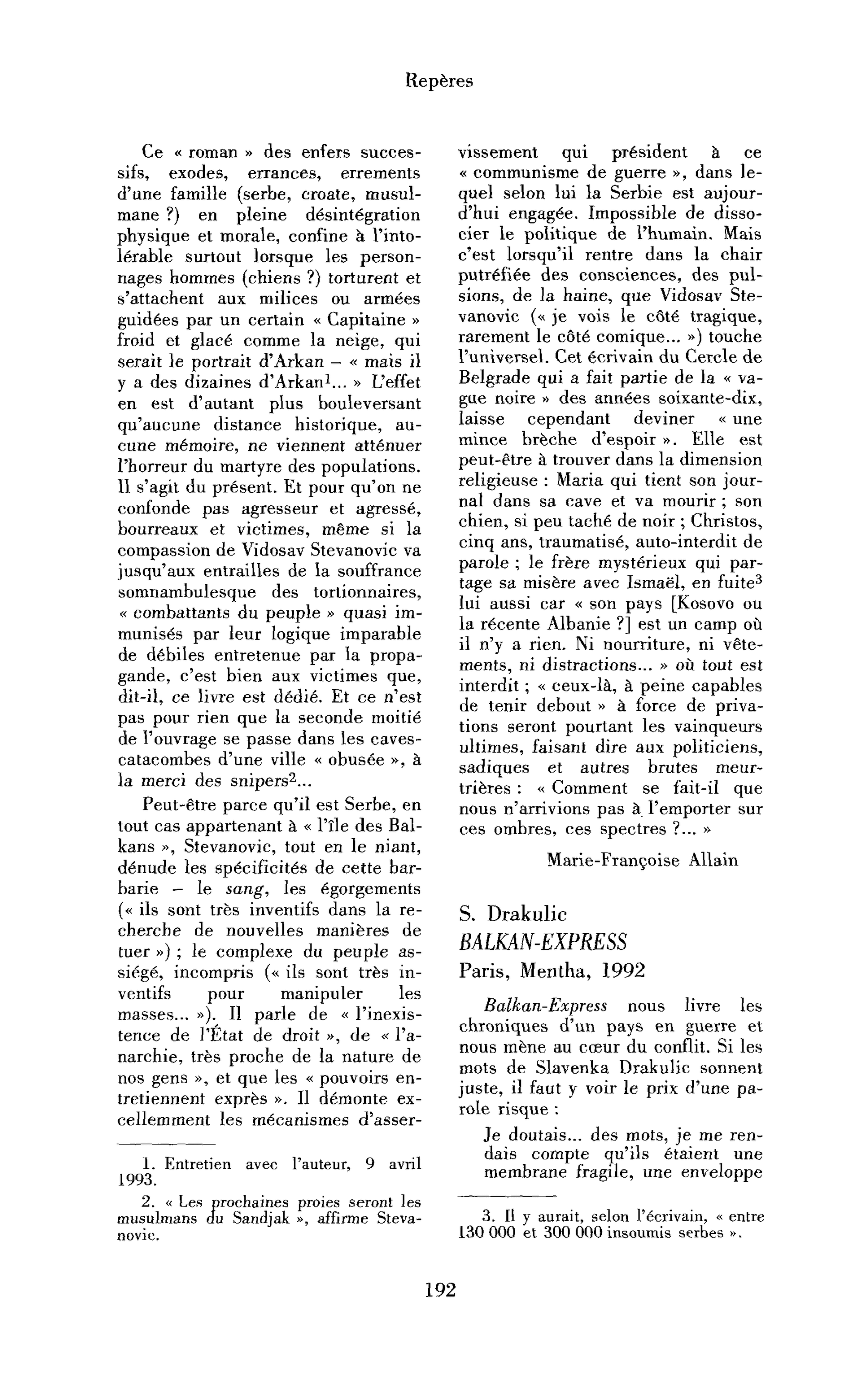 S. Drakulic : Balkan-express