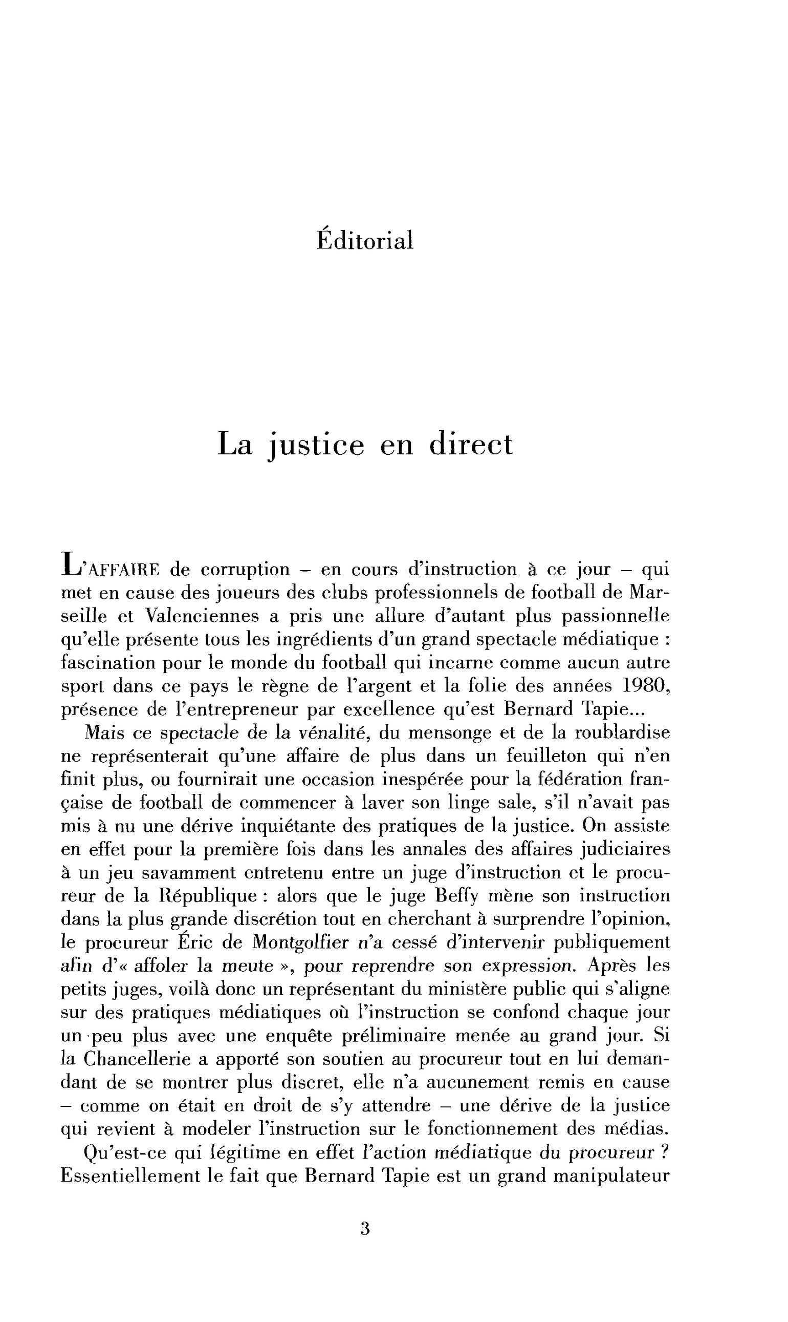 La justice en direct…