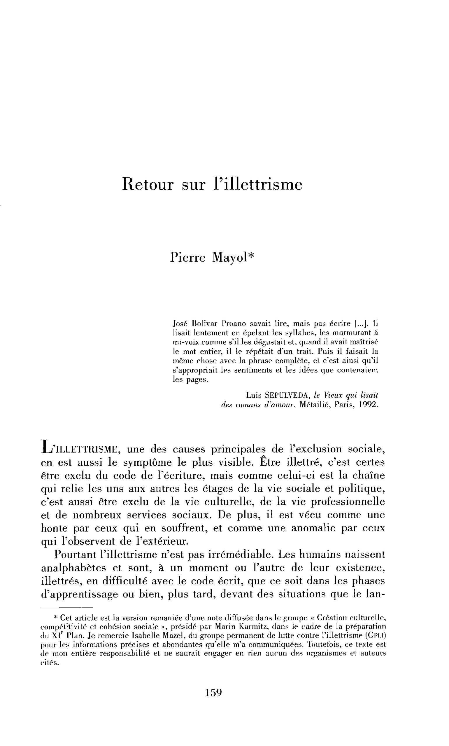 Retour sur l’illettrisme