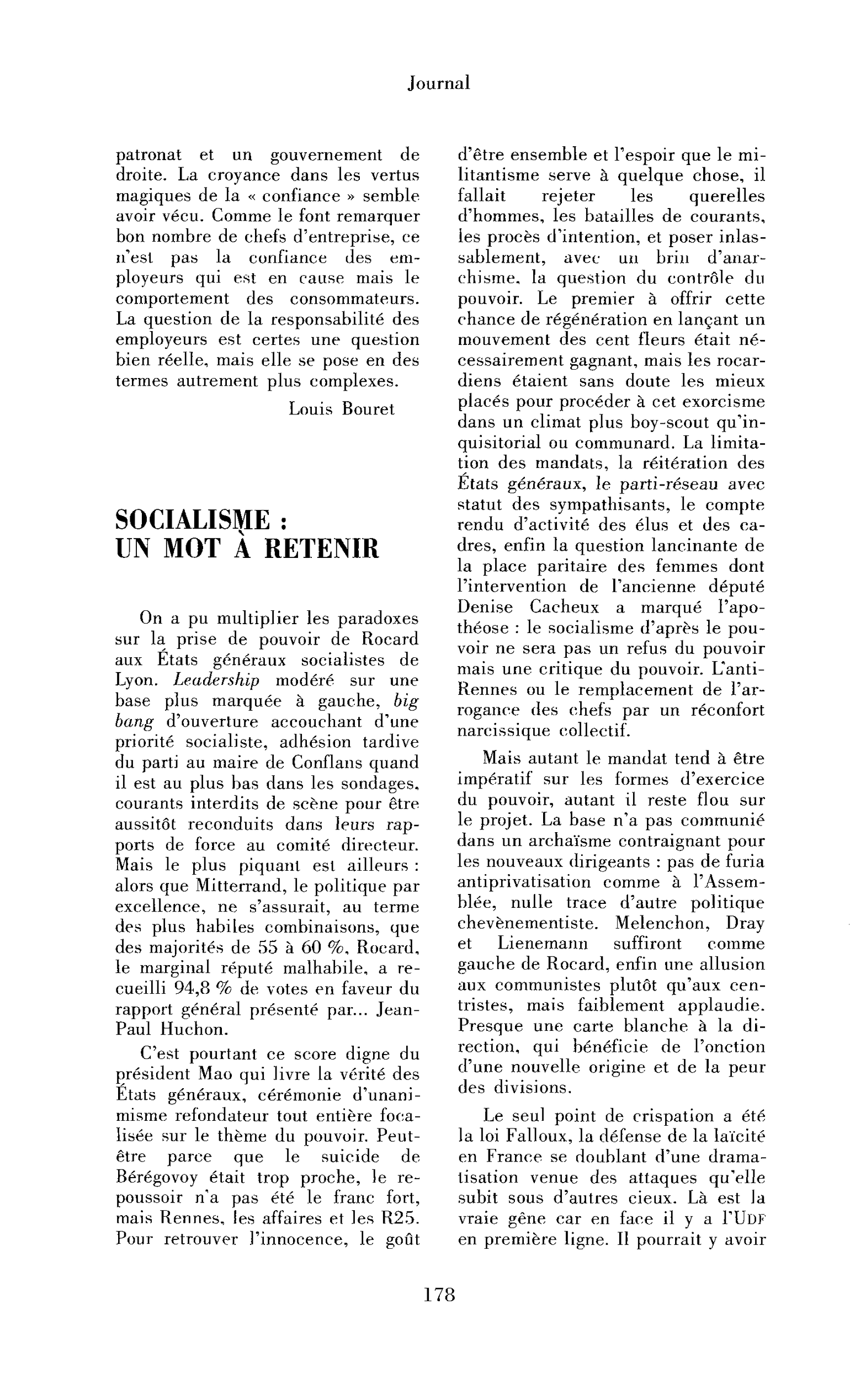 Socialisme : un mot à retenir