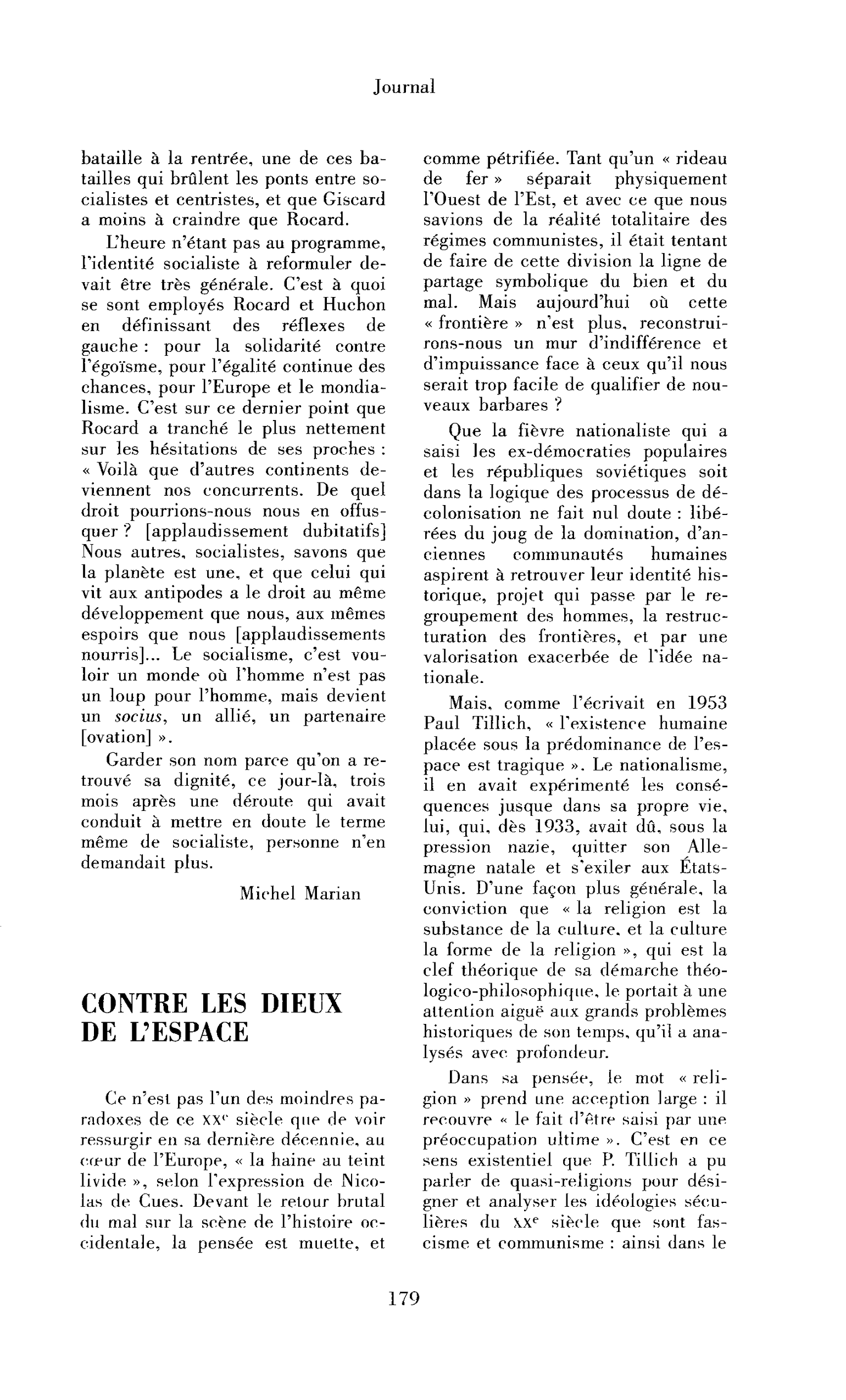 Contre les dieux de l’espace