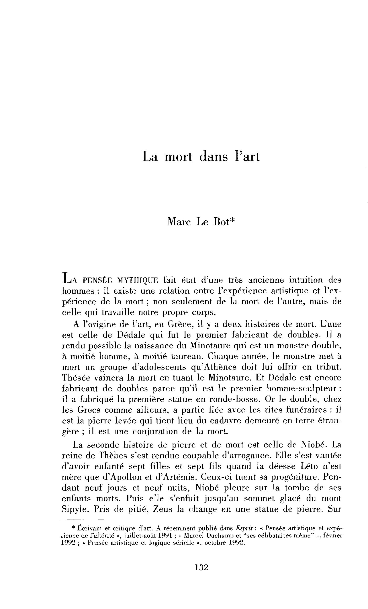 La mort dans l’art