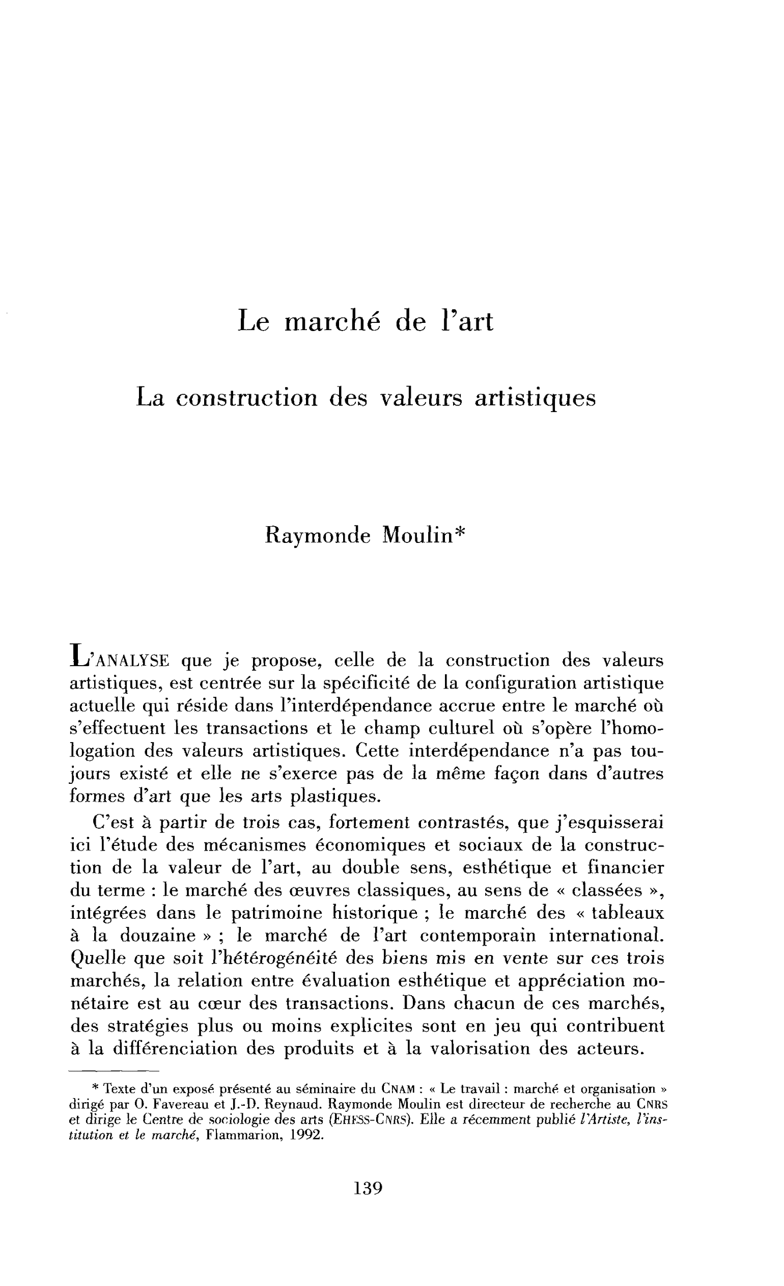 Le marché de l’art, ou comment se construisent les valeurs artistiques