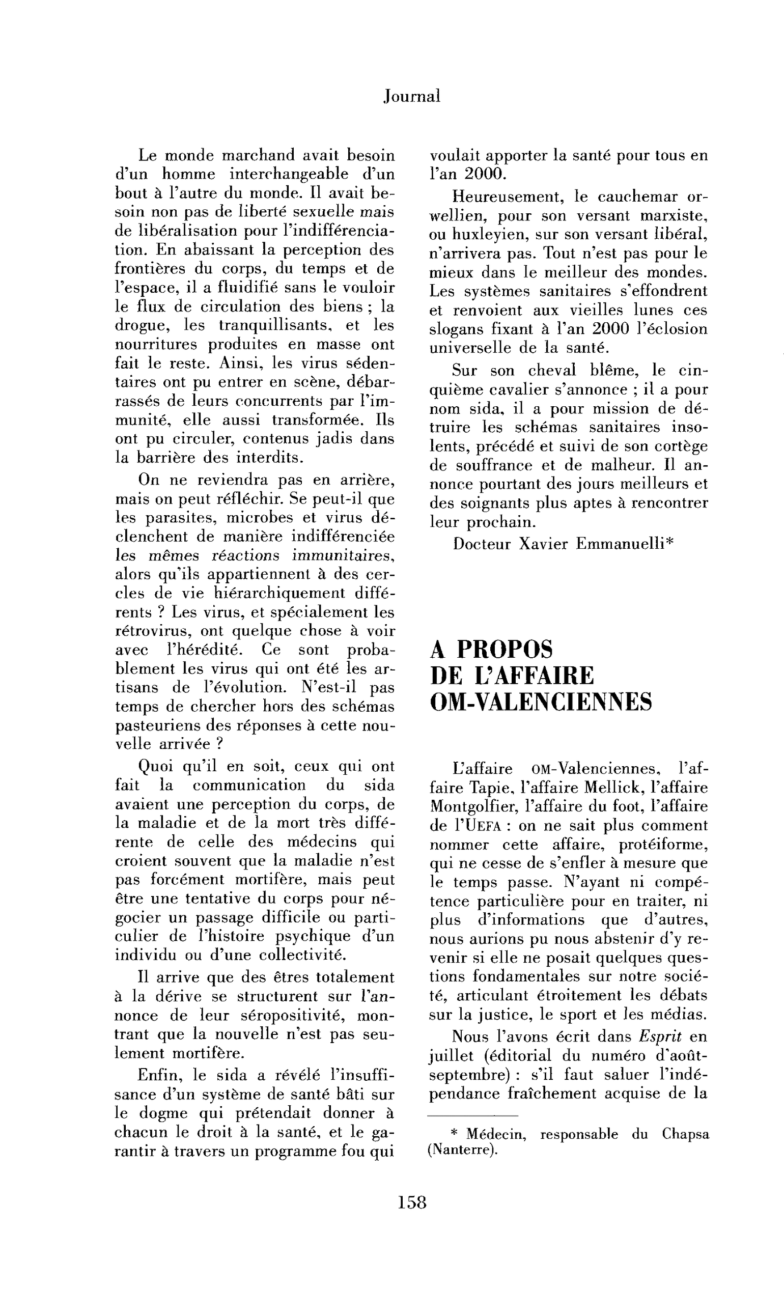 A propos de l’affaire OM-Valenciennes
