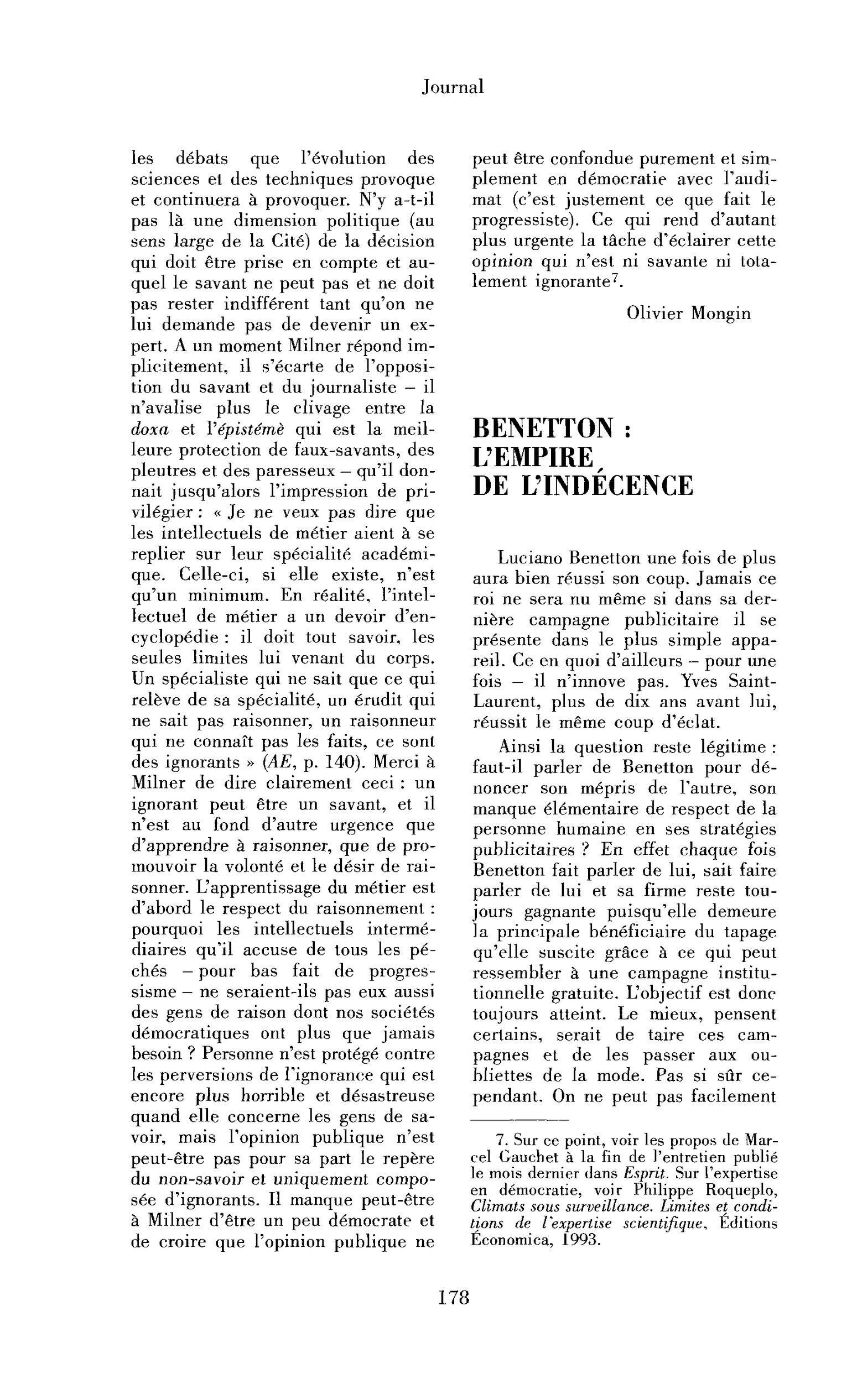 Benetton : l’empire de l’indécence