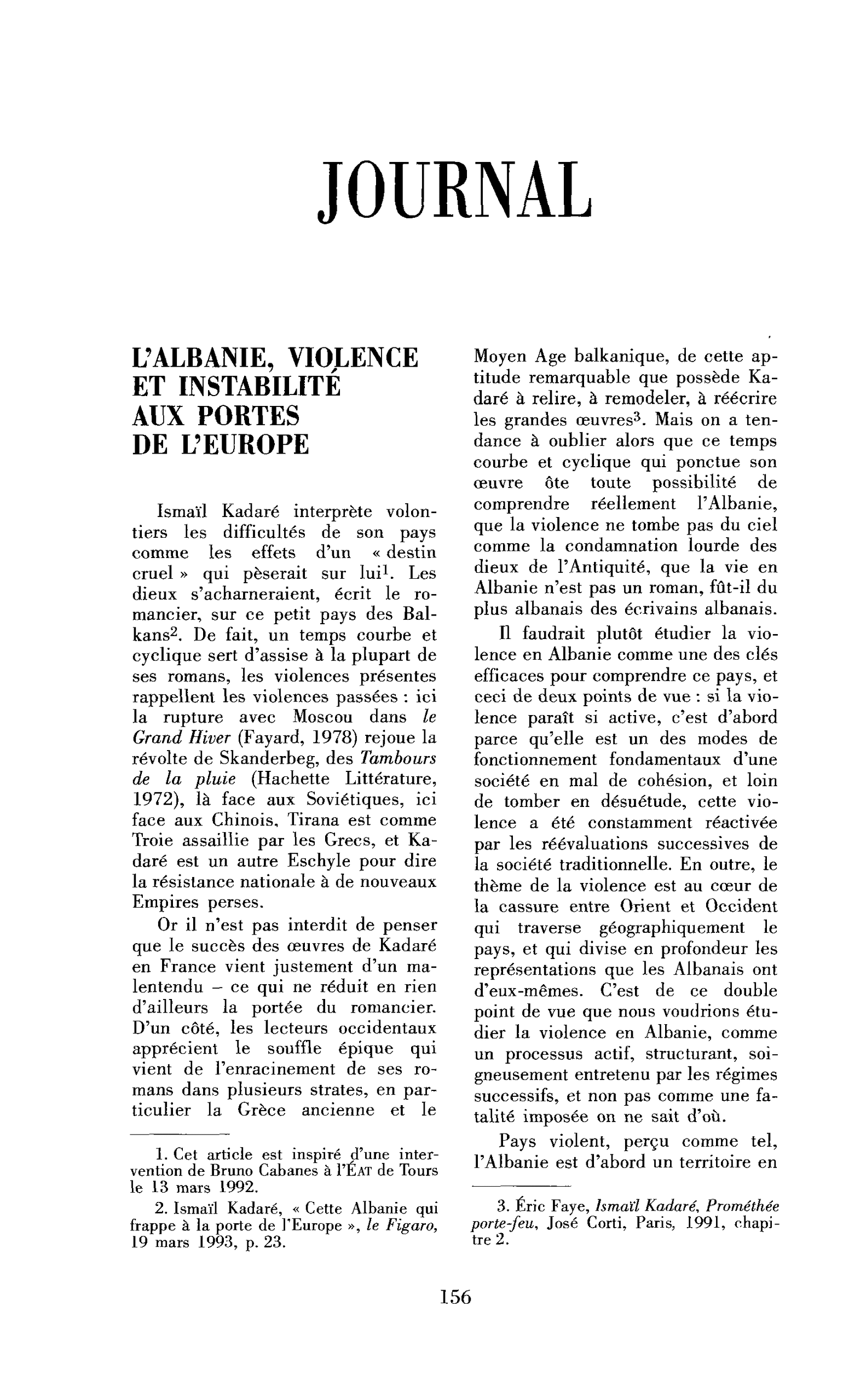 L’Albanie, violence et instabilité aux portes de l’Europe