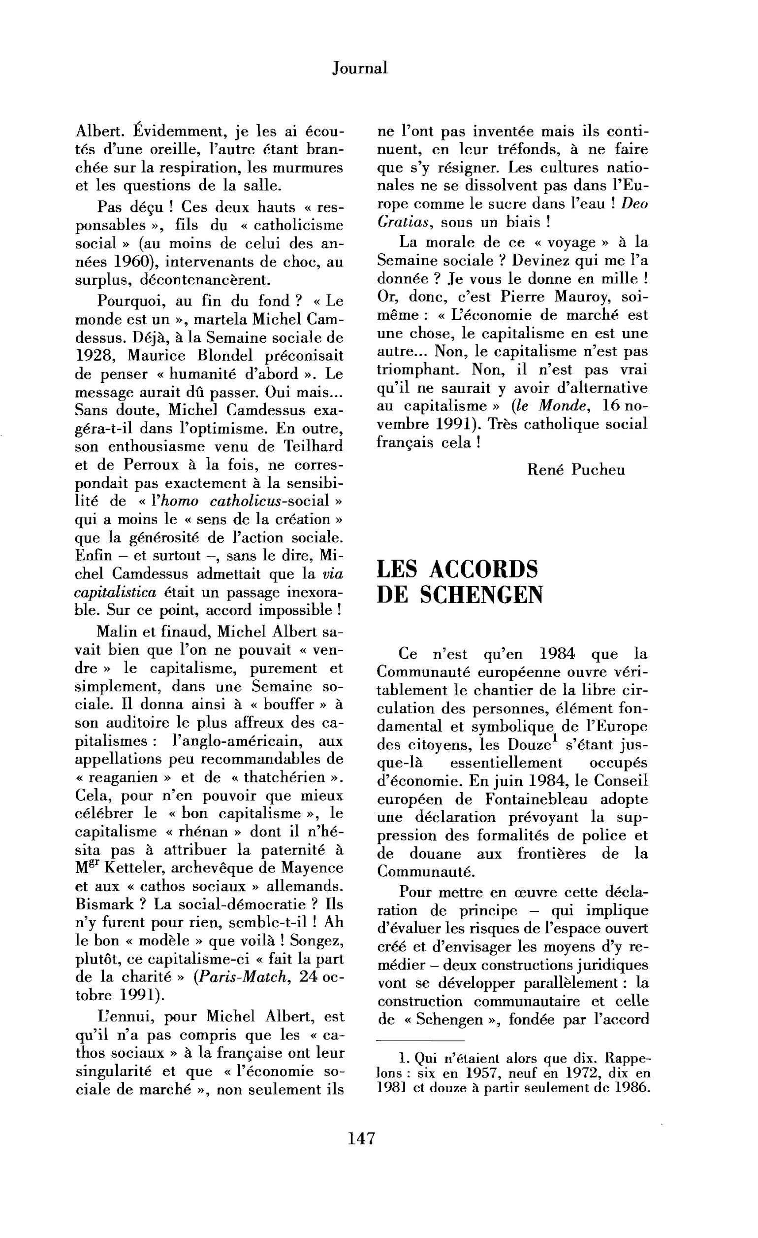 Les accords de Schengen