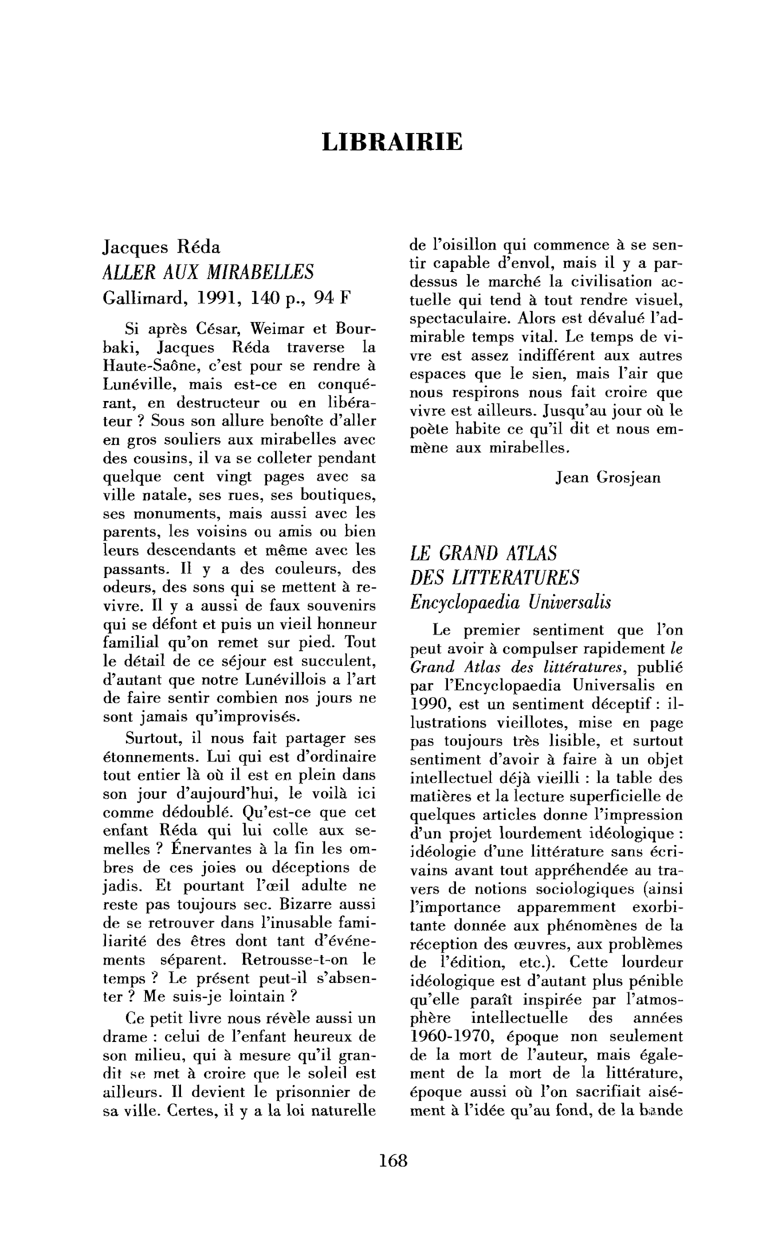 Jacques Réda : Aller aux mirabelles