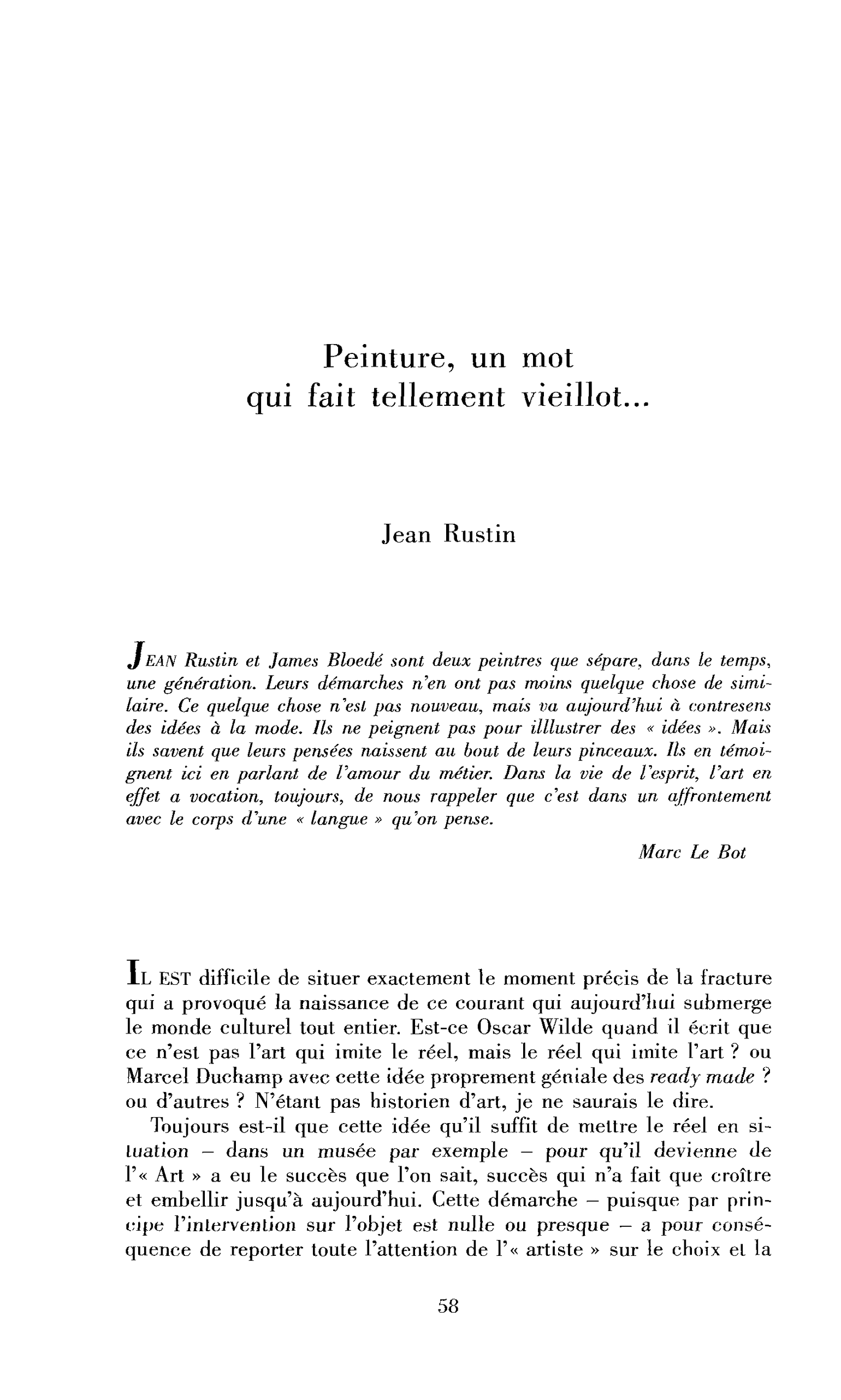 Peinture, un mot qui fait tellement vieillot…