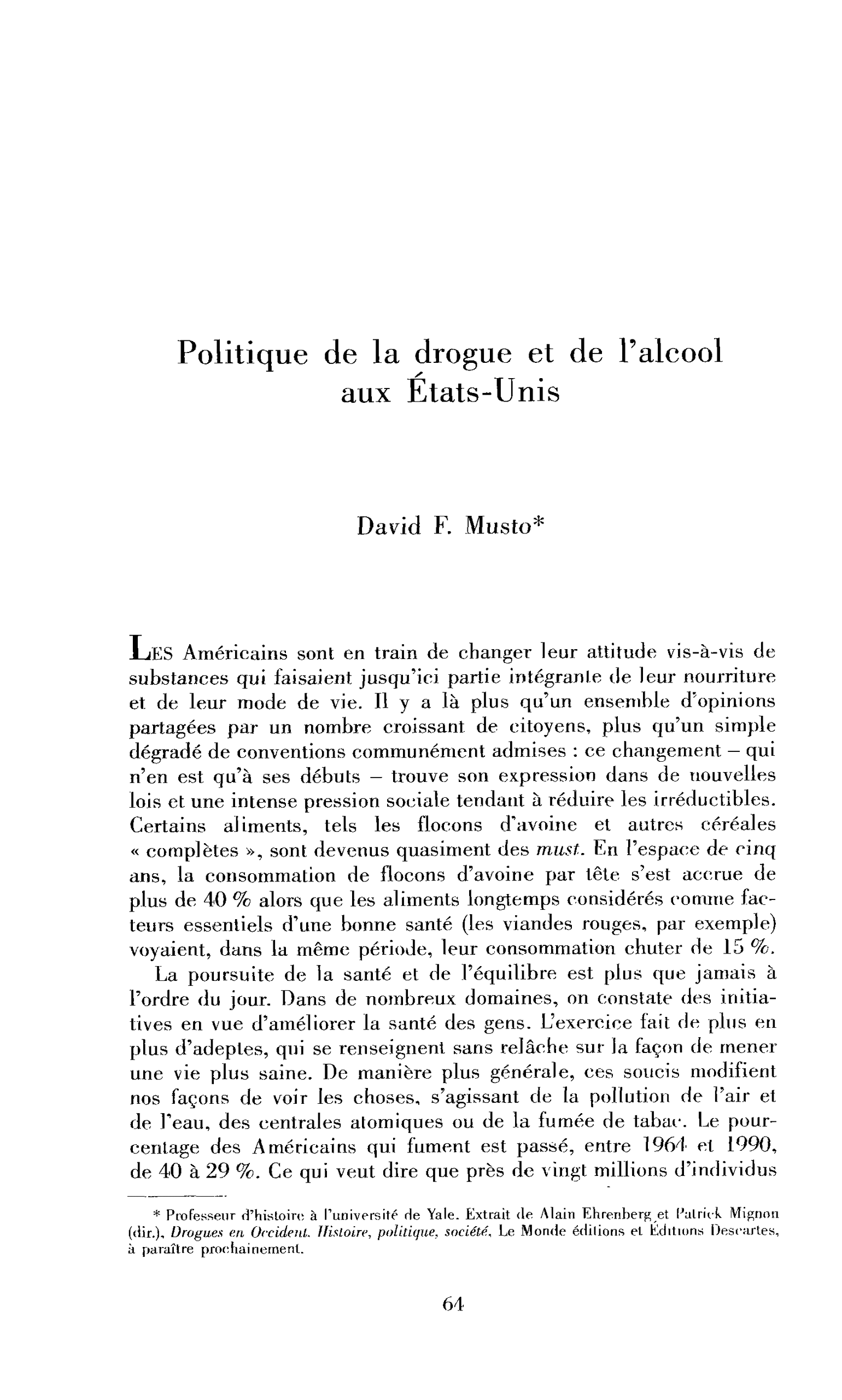 Politique de la drogue et de l’alcool aux États-Unis