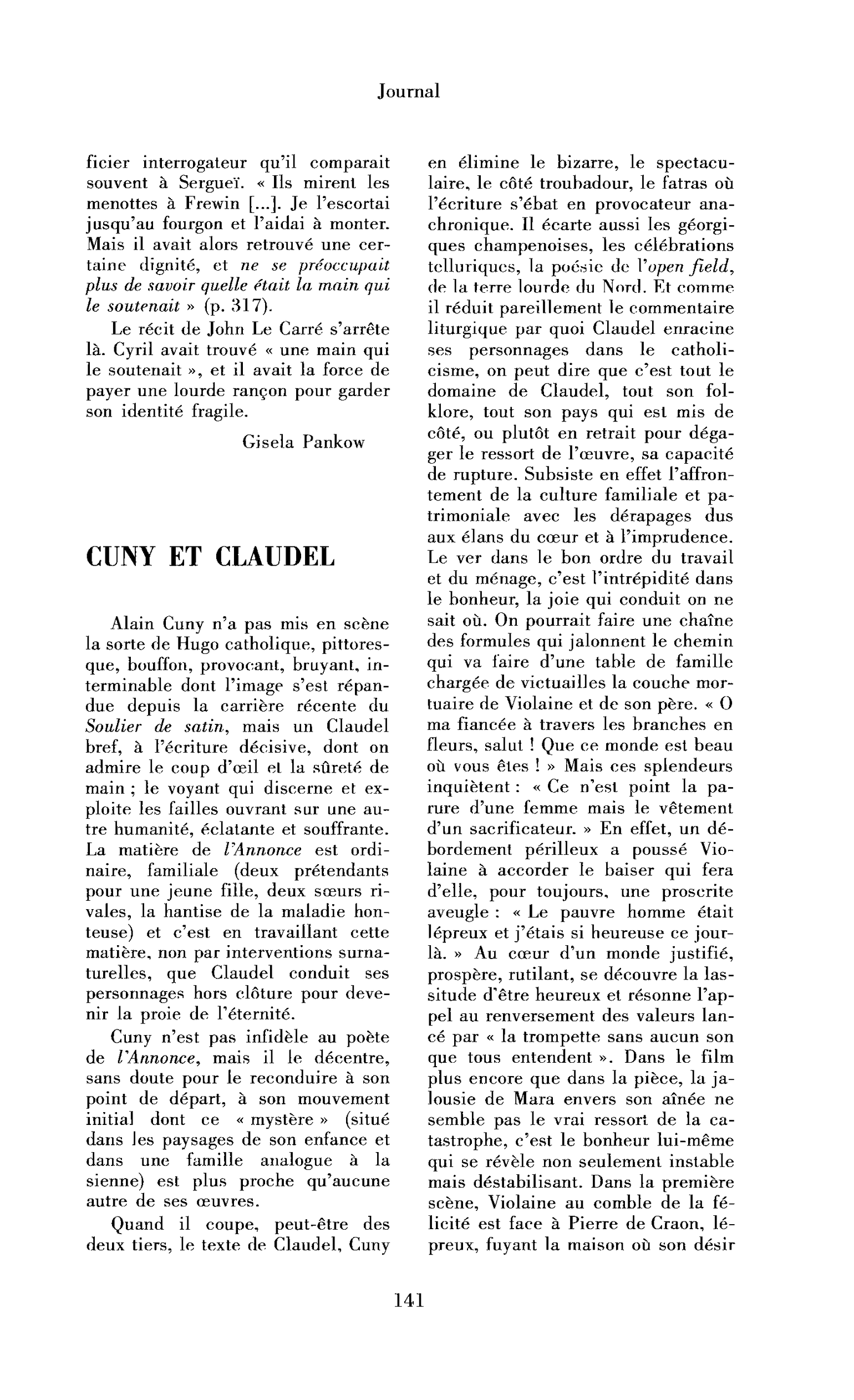 Cuny et Claudel
