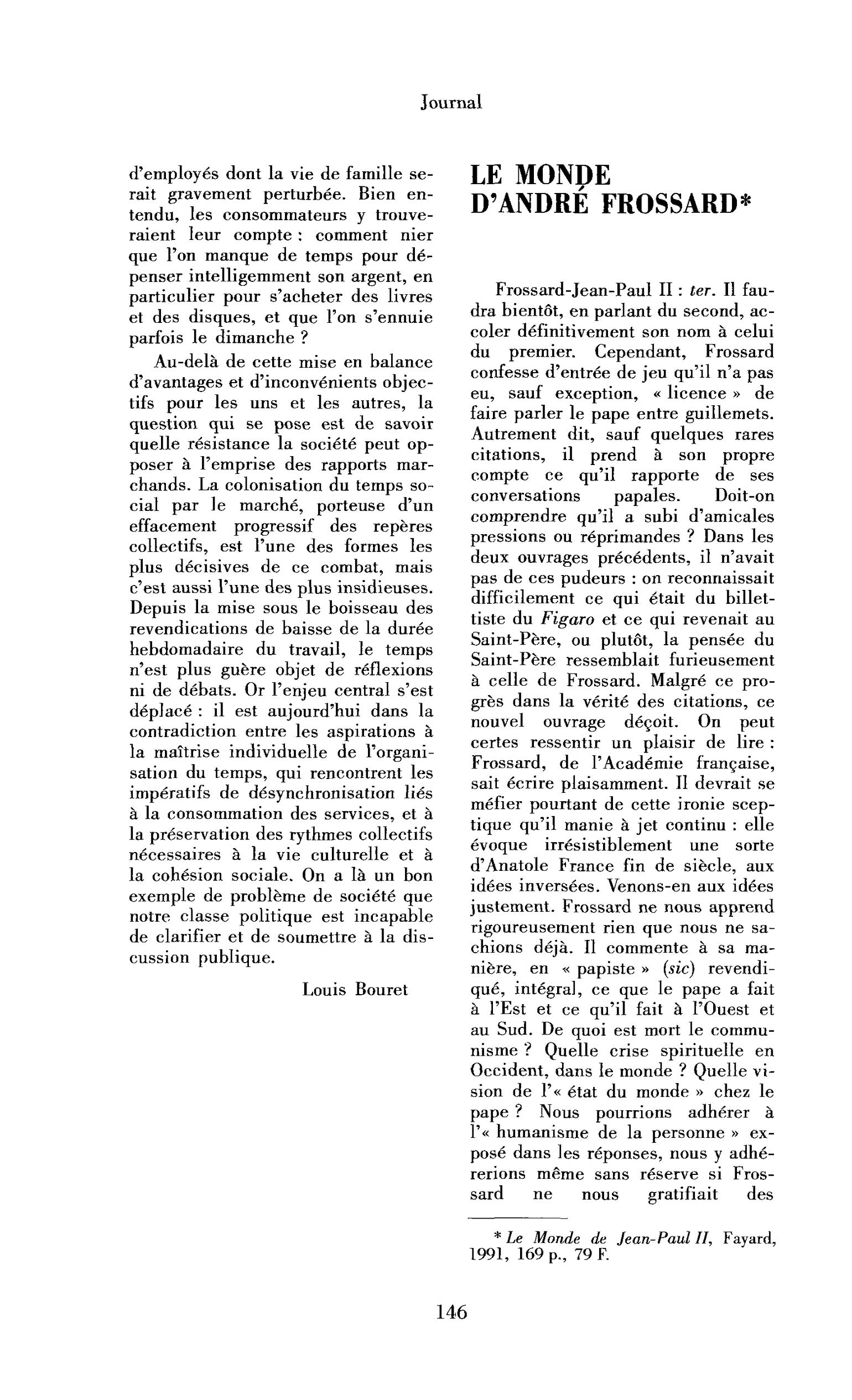 Le monde d’André Frossard