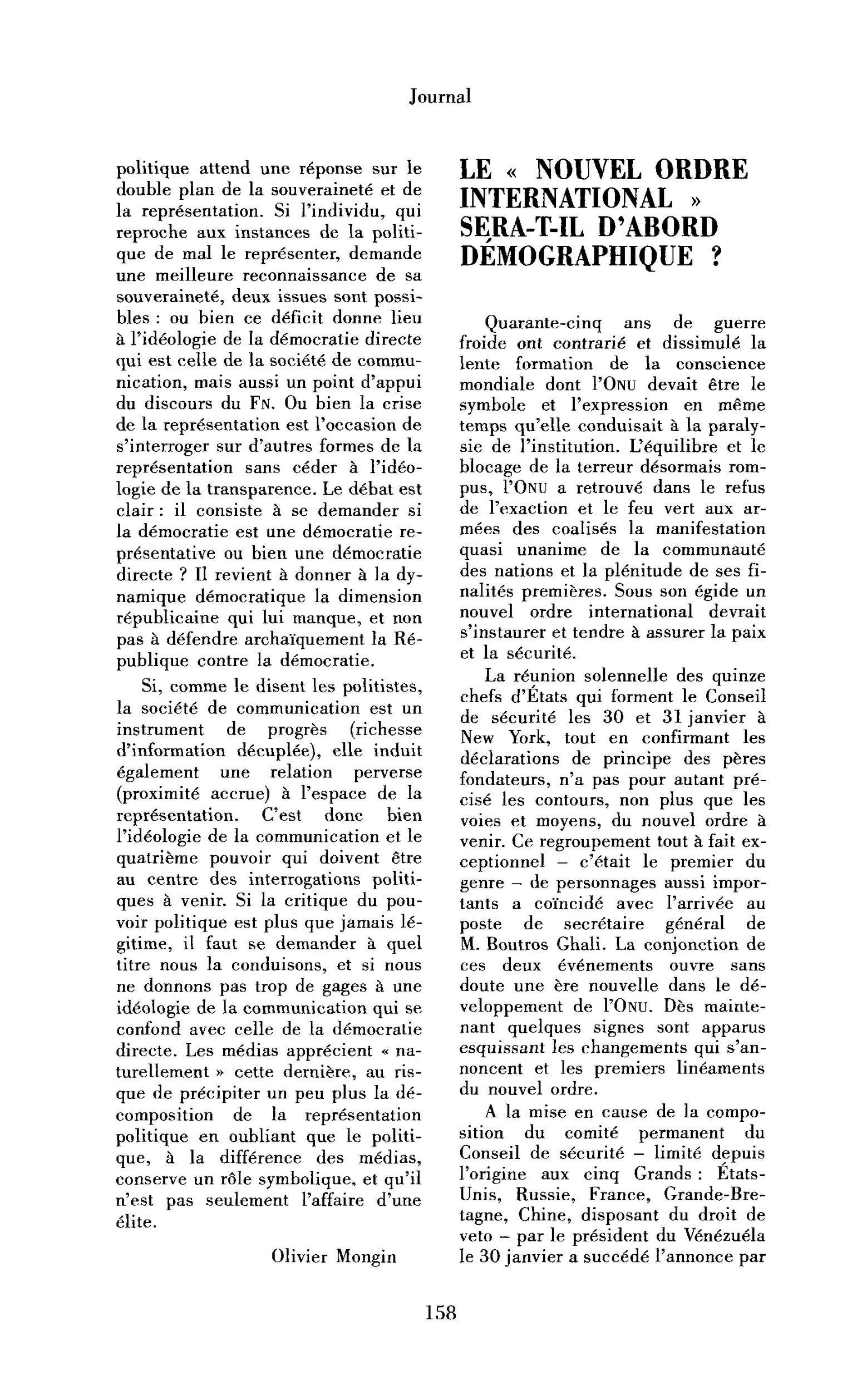 Le « nouvel ordre international » sera-t-il d’abord démographique ?