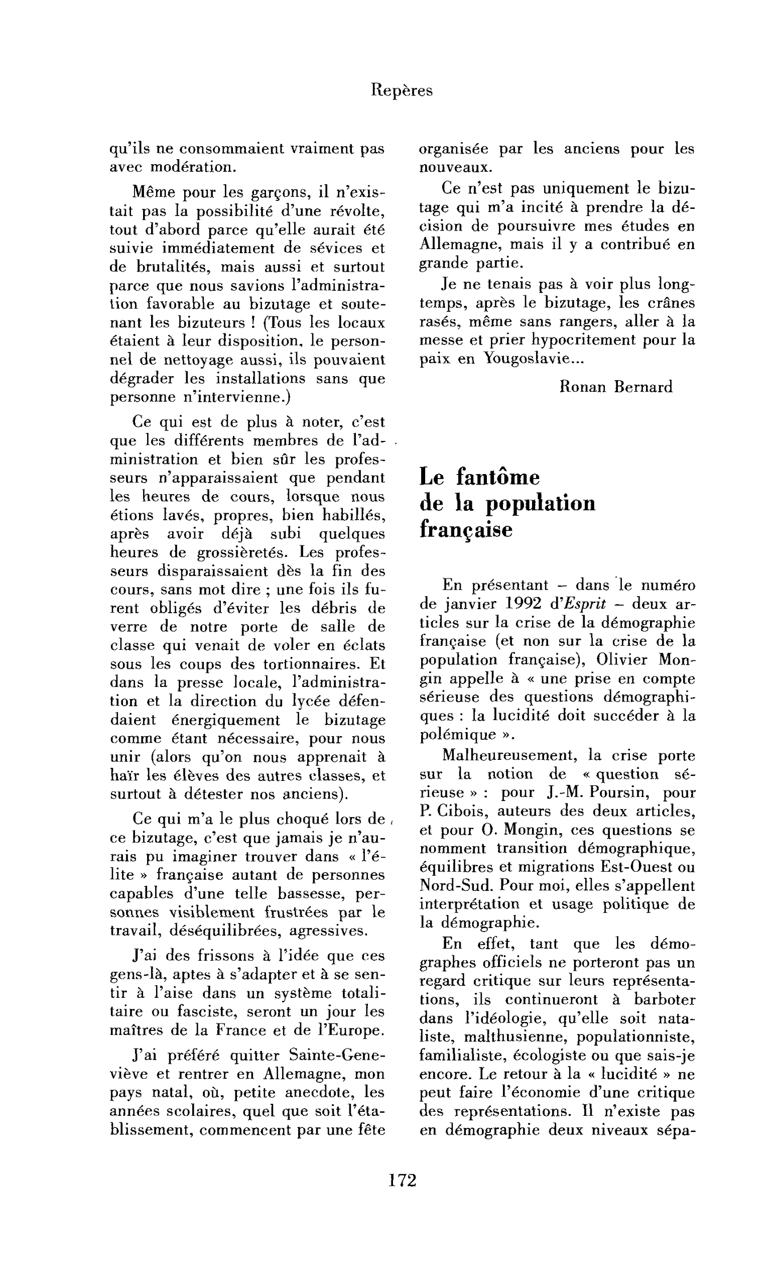 Le fantôme de la population française