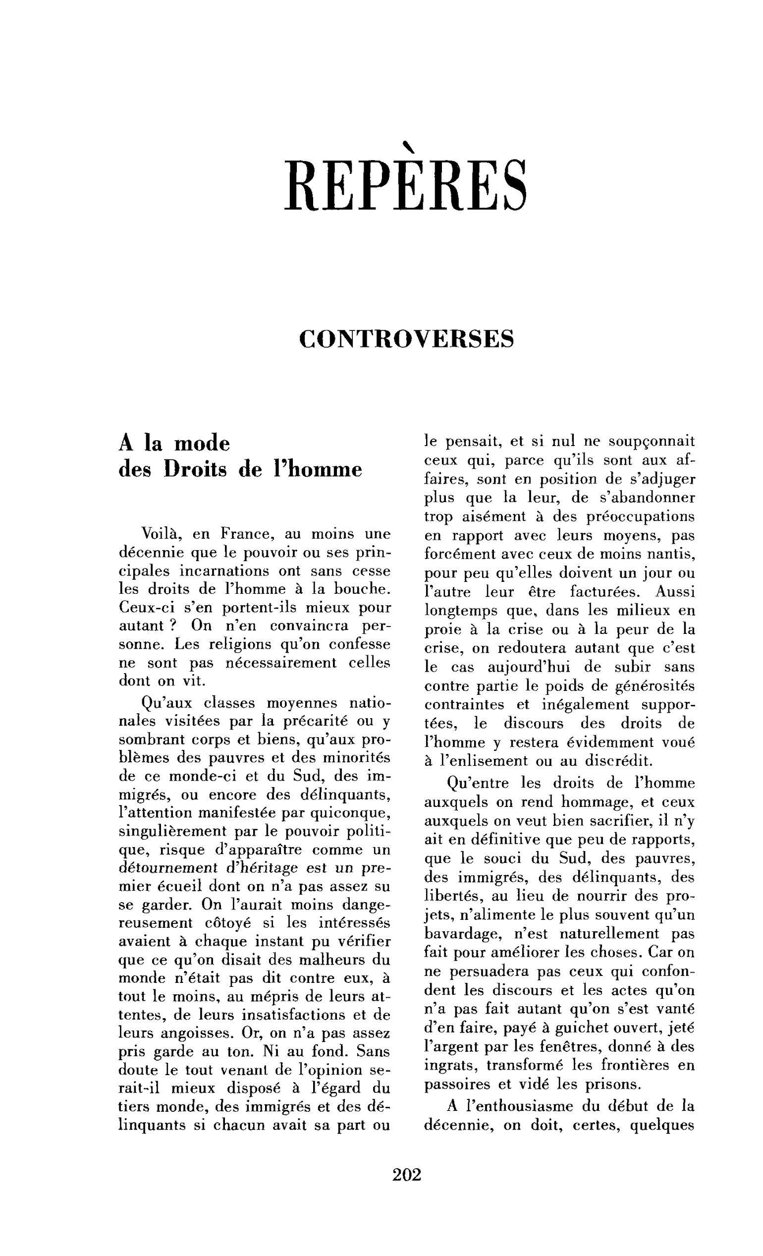 A la mode des droits de l’homme