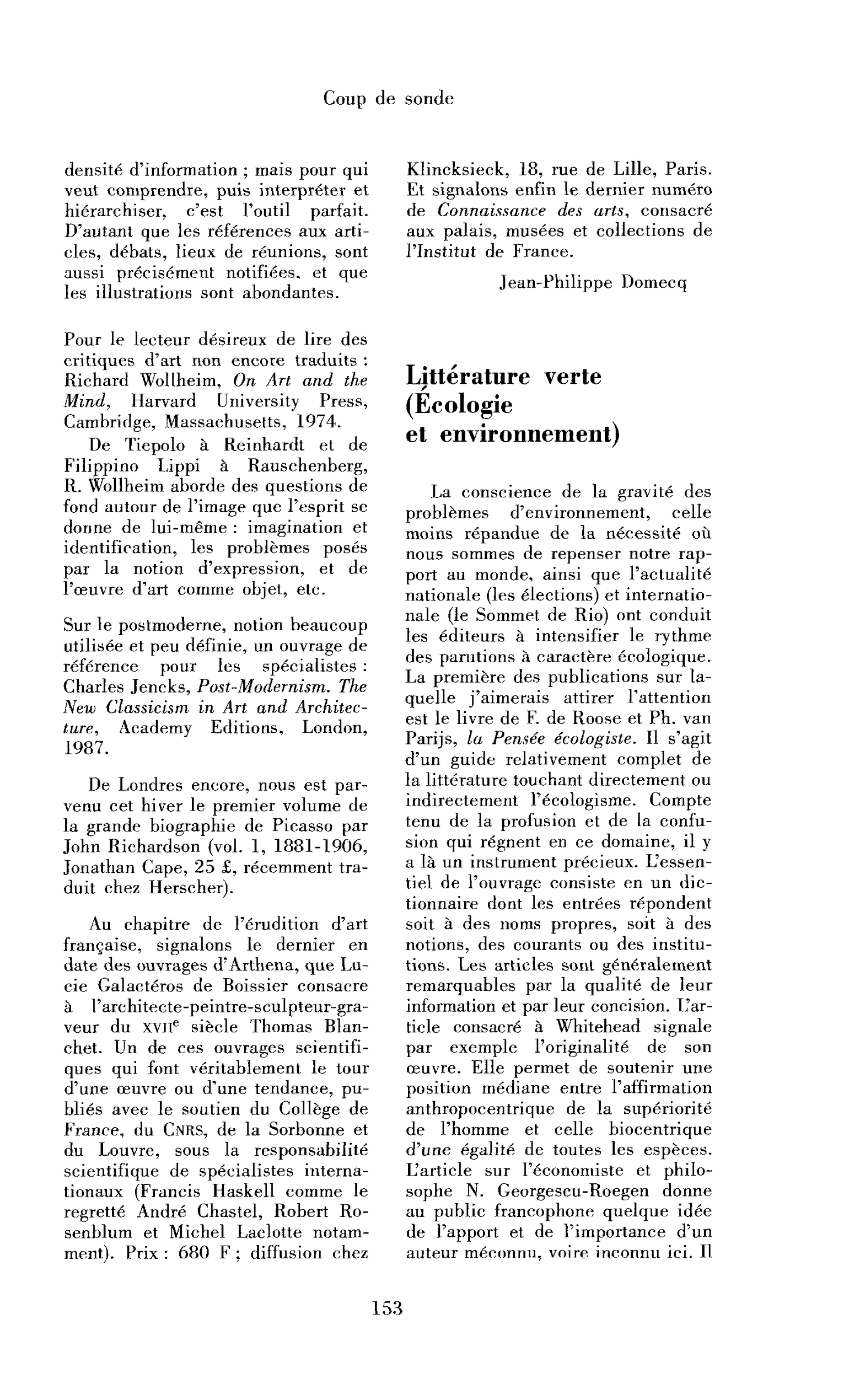 Littérature verte (écologie et environnement)