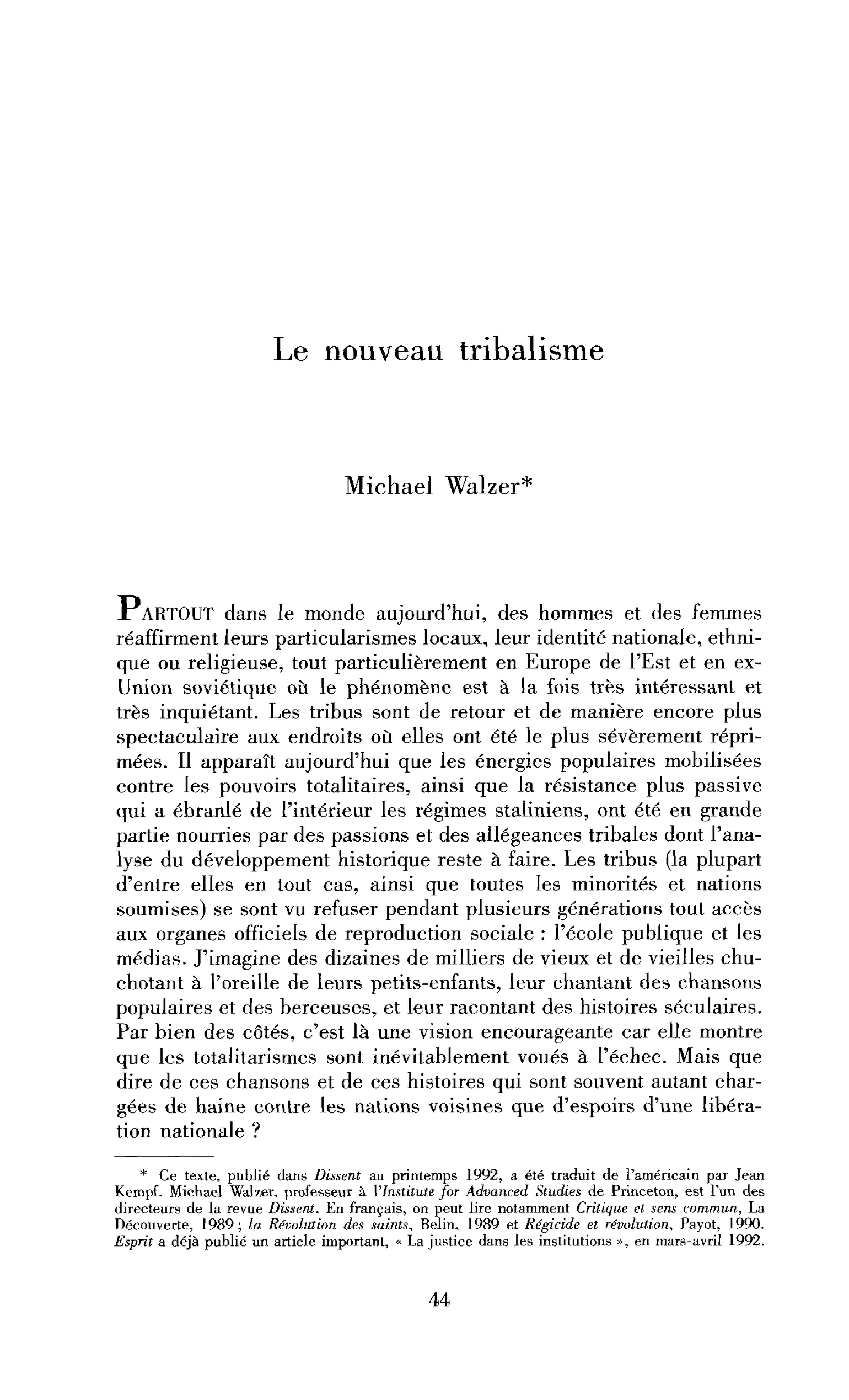 Le nouveau tribalisme