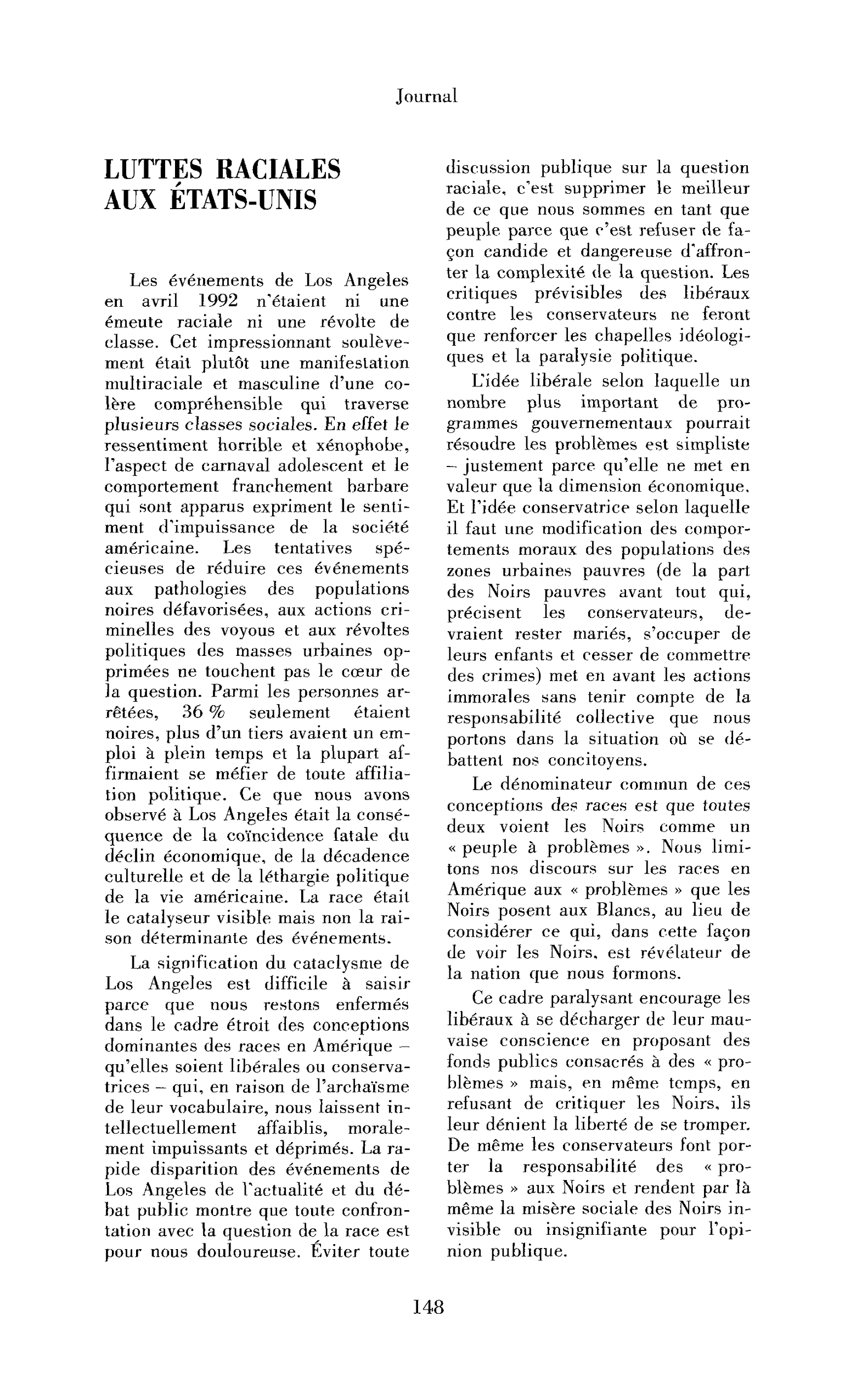 Luttes raciales aux États-Unis