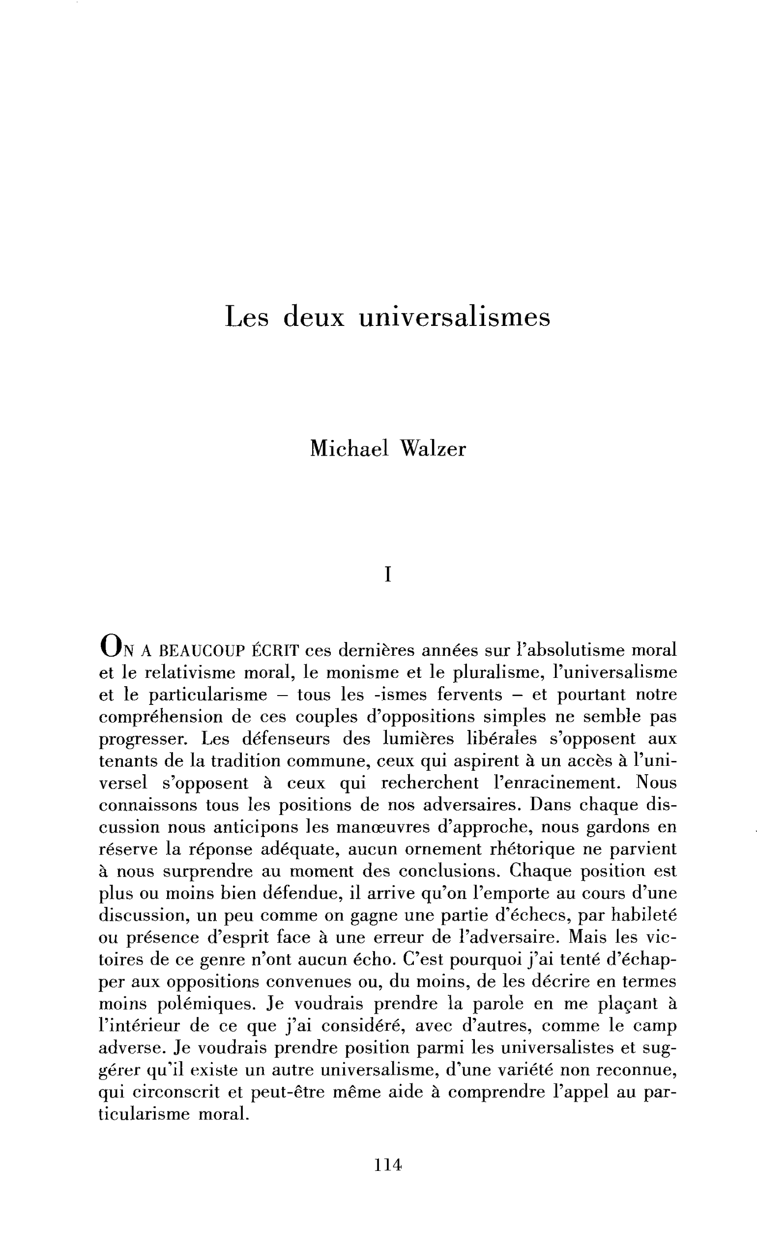 Les deux universalismes