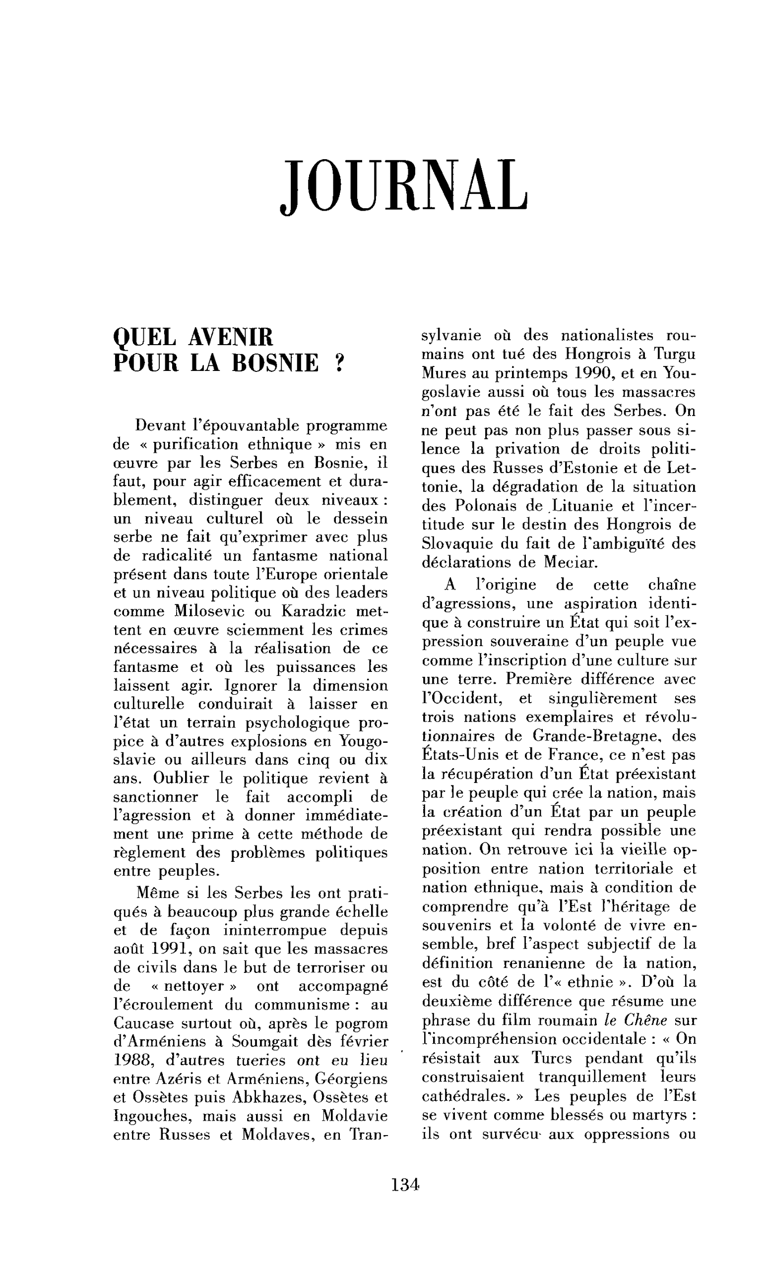 Quel avenir pour la Bosnie ?