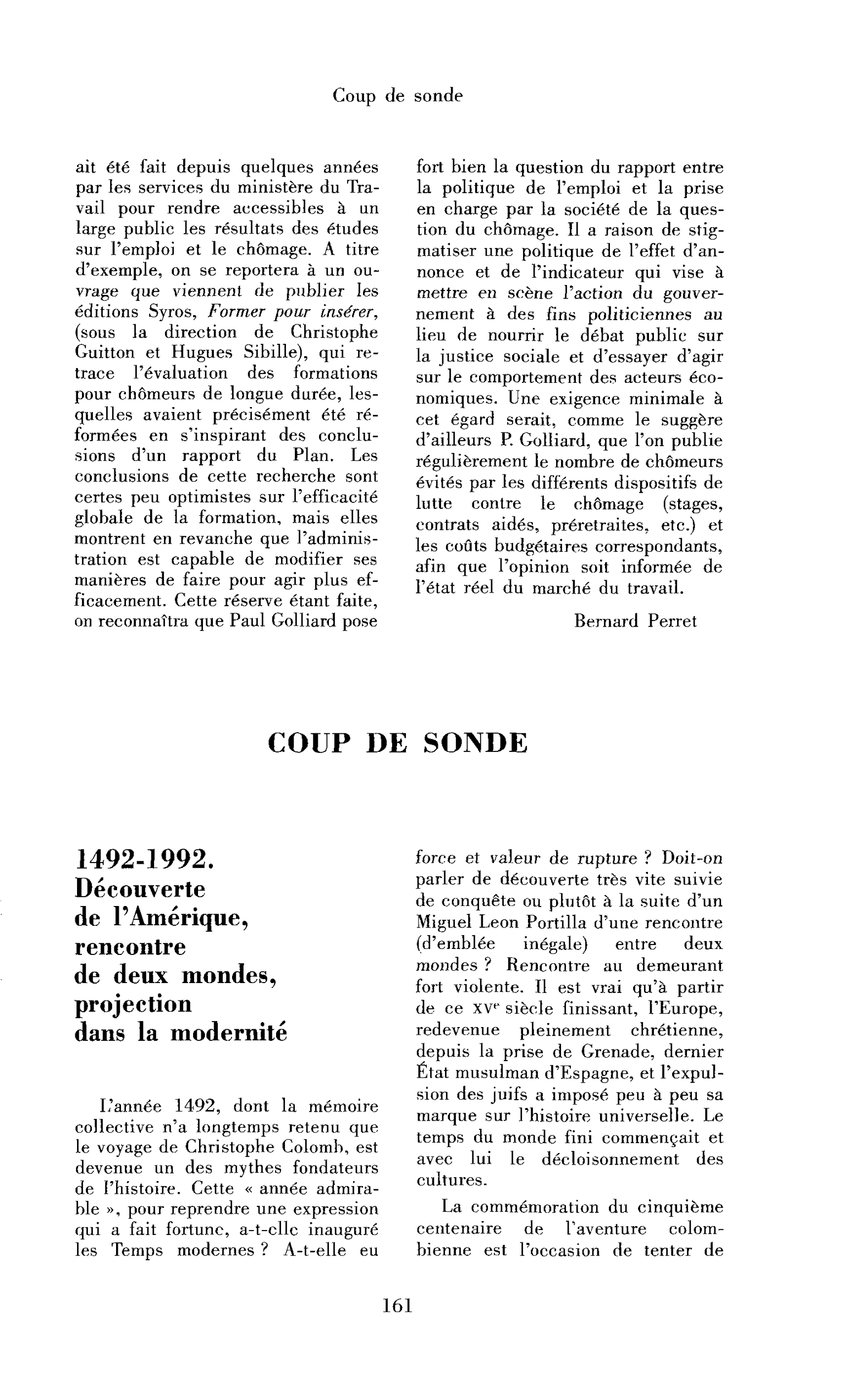 1492-1992. Découverte de l’Amérique, rencontre de deux mondes, projection dans la modernité