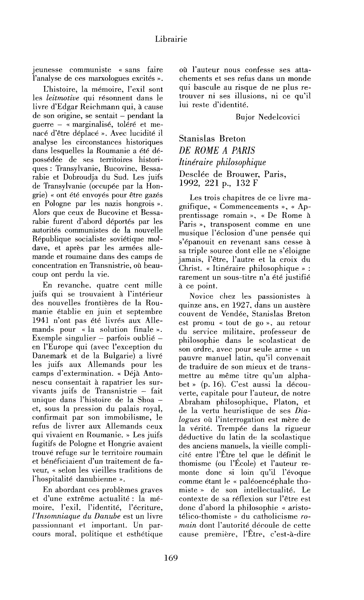 Stanislas Breton : De Rome à Paris. Itinéraire philosophique