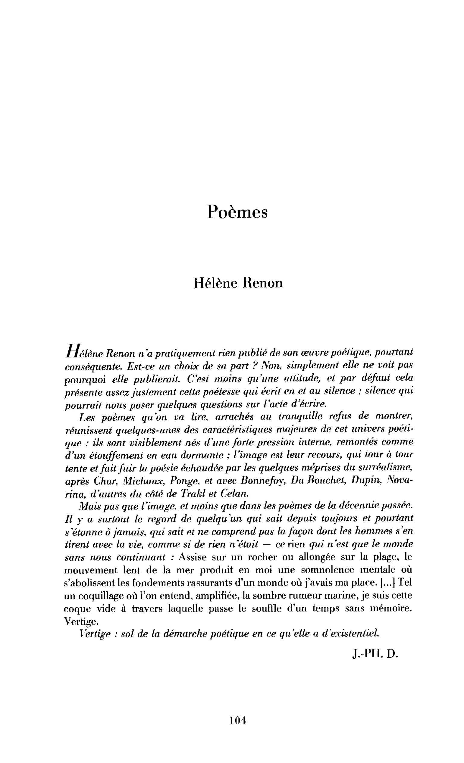 Poèmes