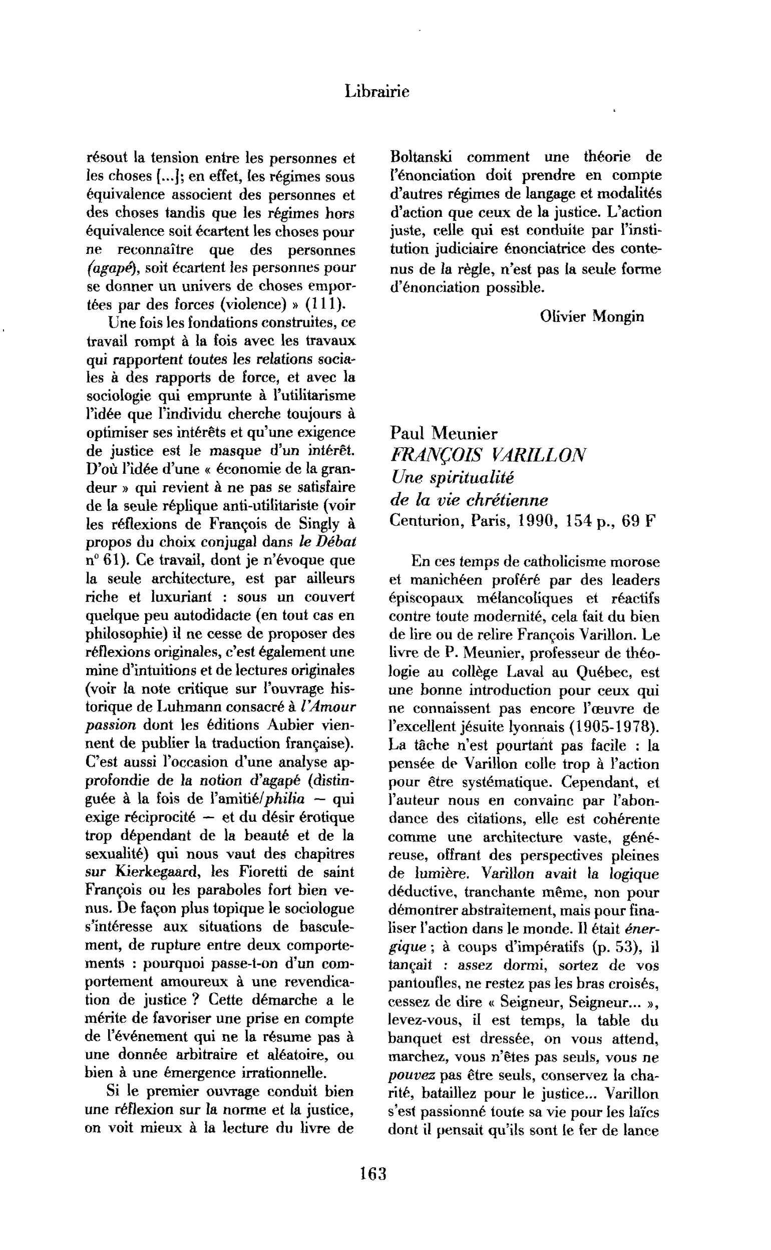 Paul Meunier : François Varillon