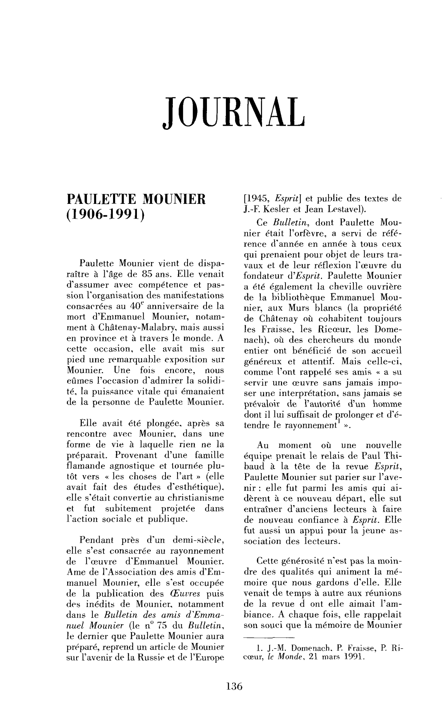 Paulette Mounier (1906-1991)