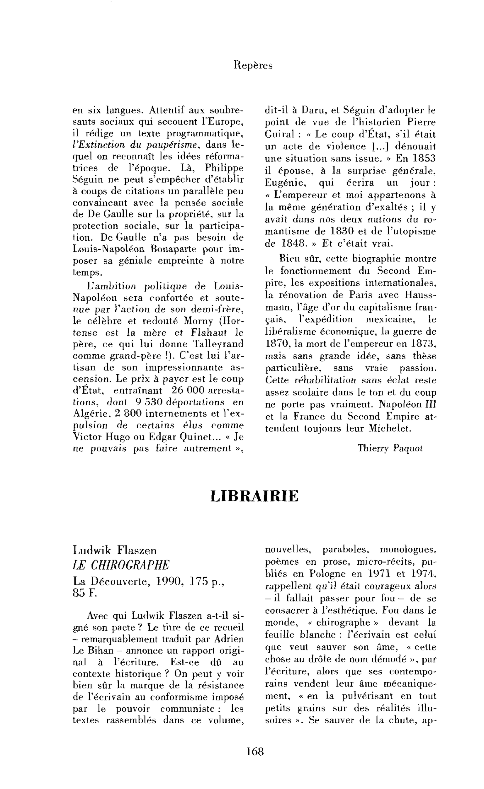 Ludwik Flaszen : le Chirographe