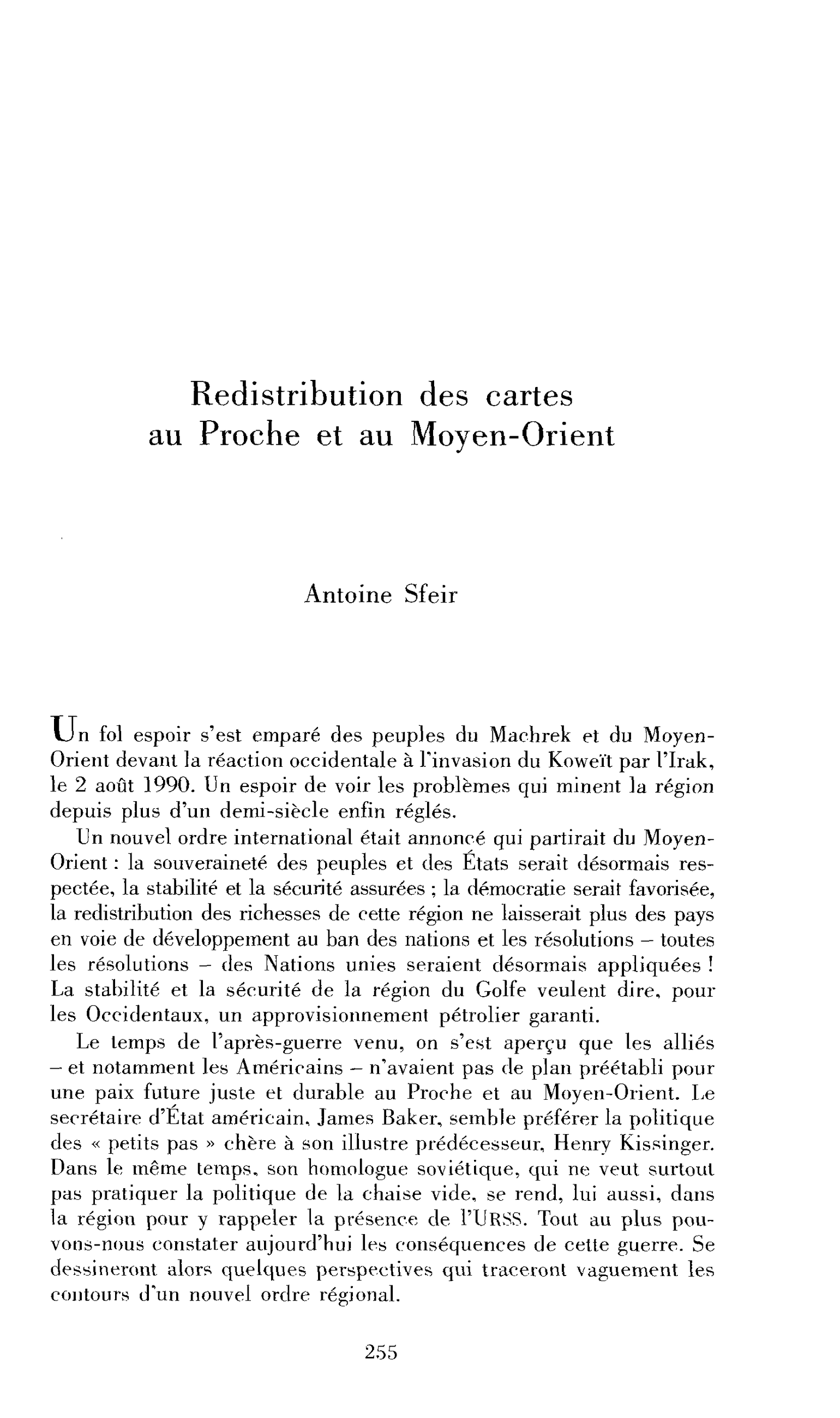 Redistribution des cartes au Proche et au Moyen-Orient